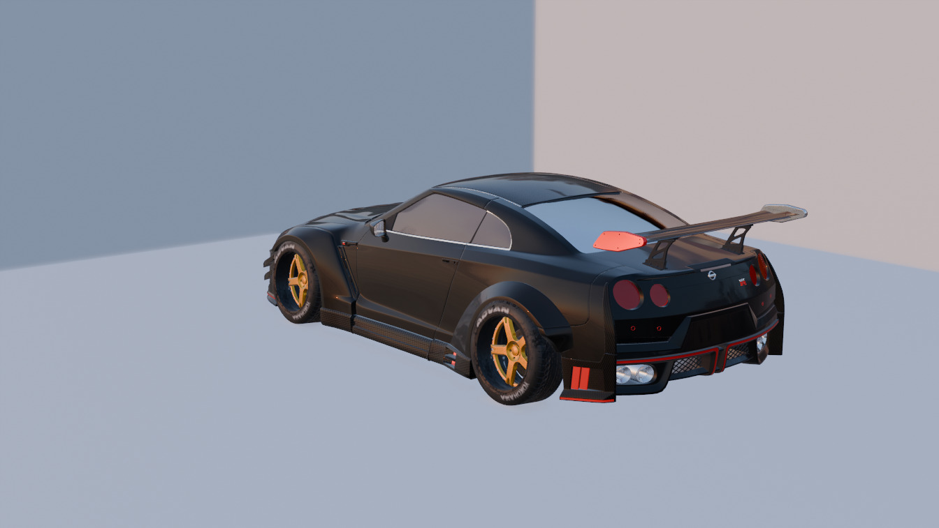 Nissan GTR35 WideBody 3D model_1