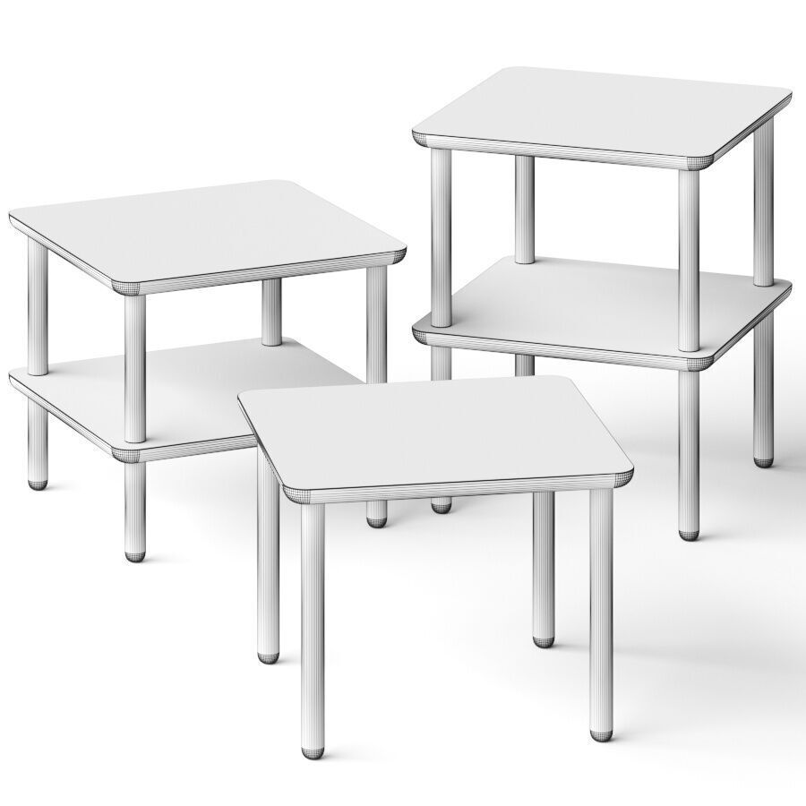 Baker Side Tables 3D model_1