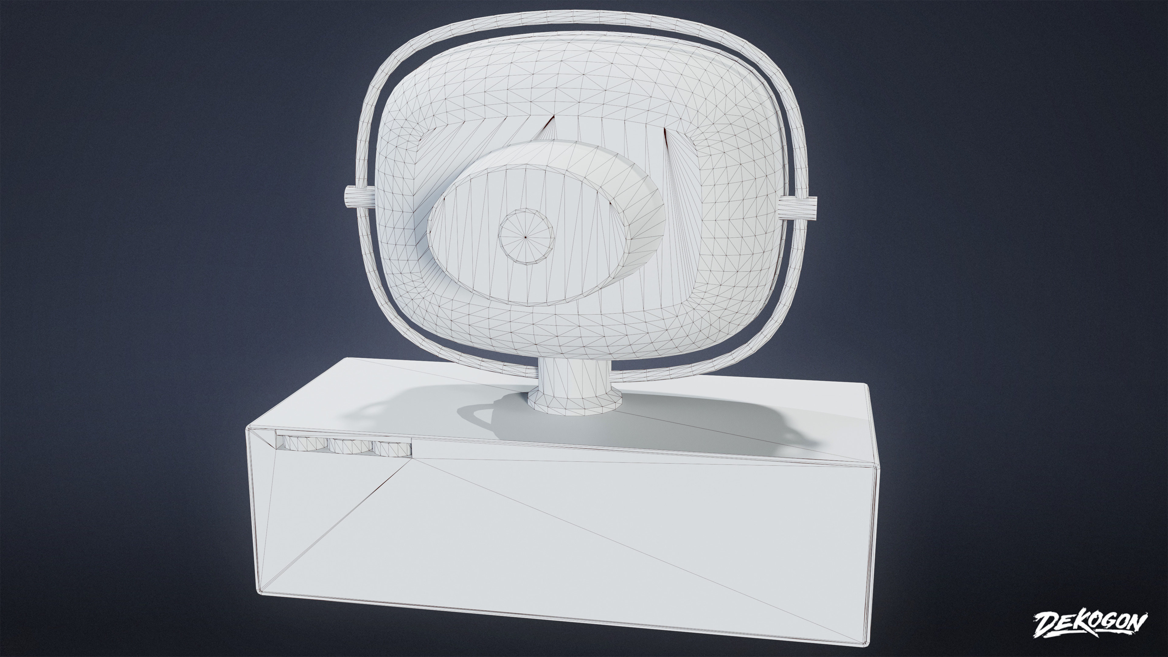 MIDCENTURY - Television 05 - LOW POLY Low-poly 3D model_9