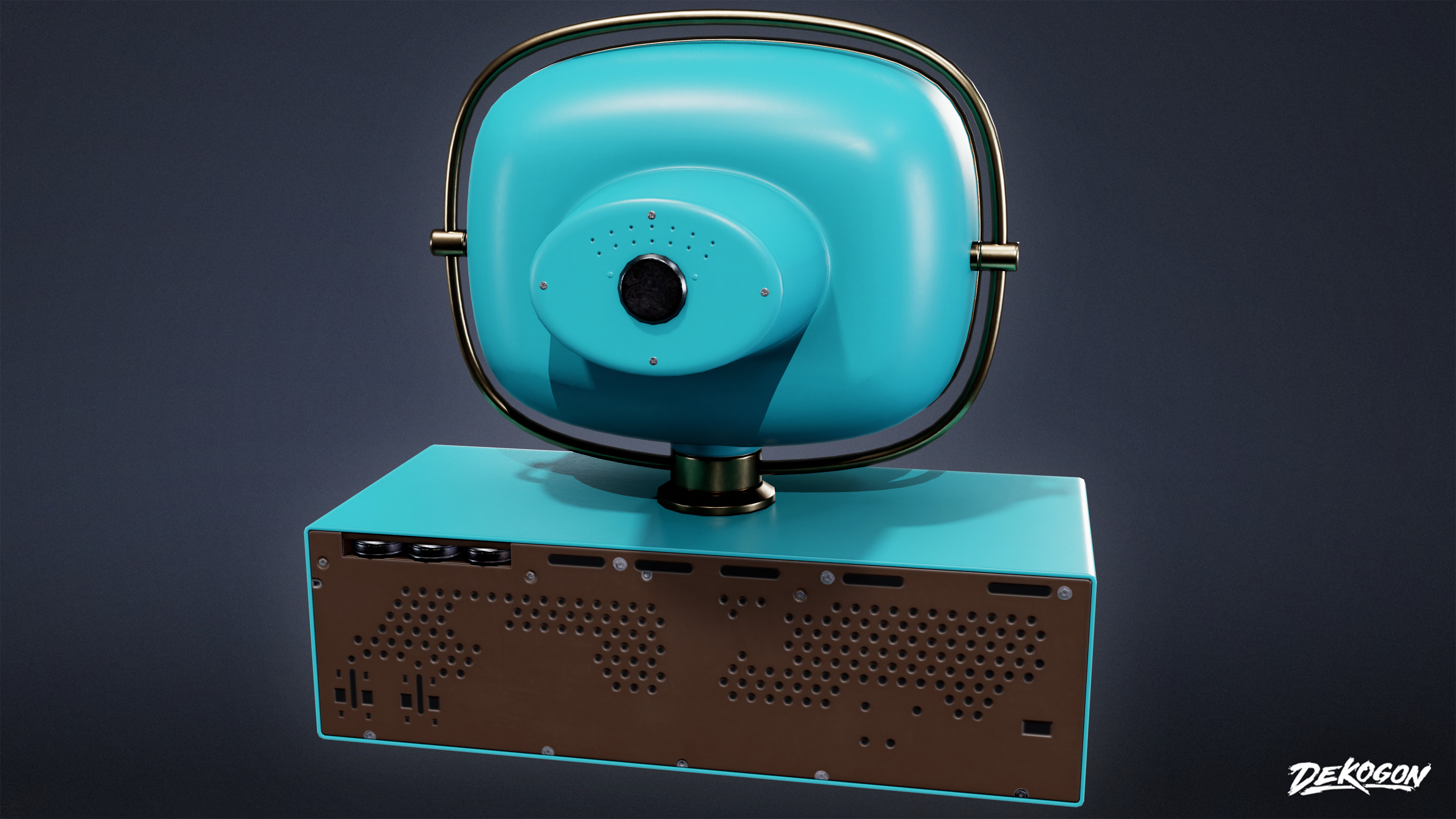 MIDCENTURY - Television 05 - LOW POLY Low-poly 3D model_3