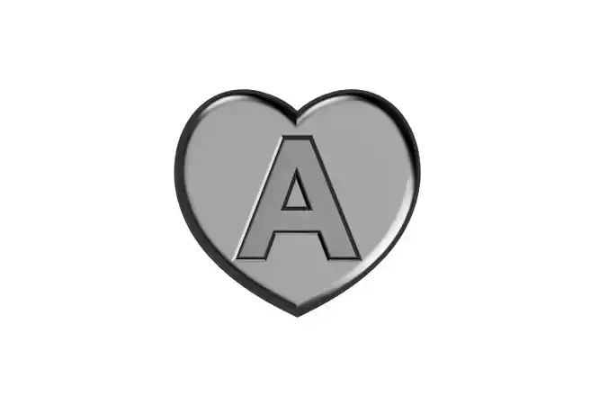 Pendant All the letters of the alphabet 3D print model