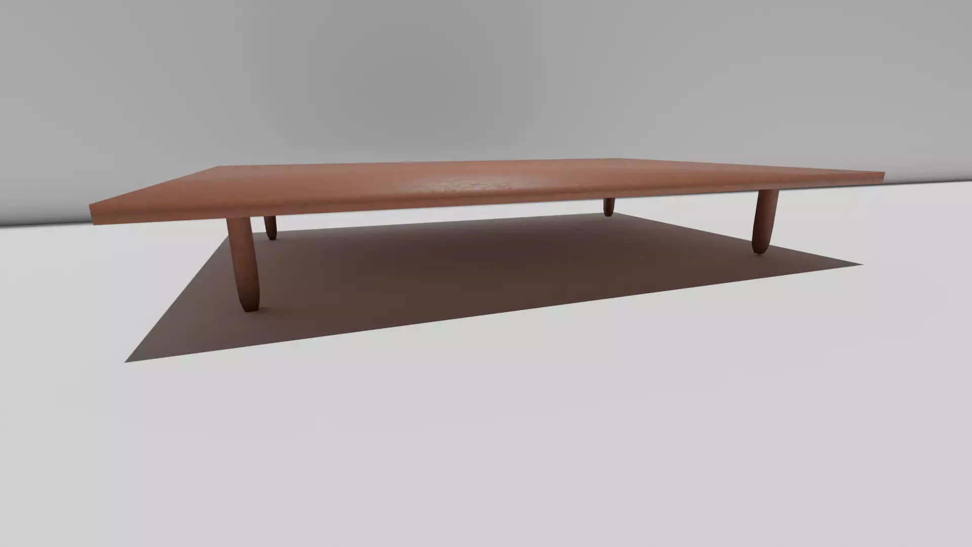Low Wooden Table Low-poly 3D model_0