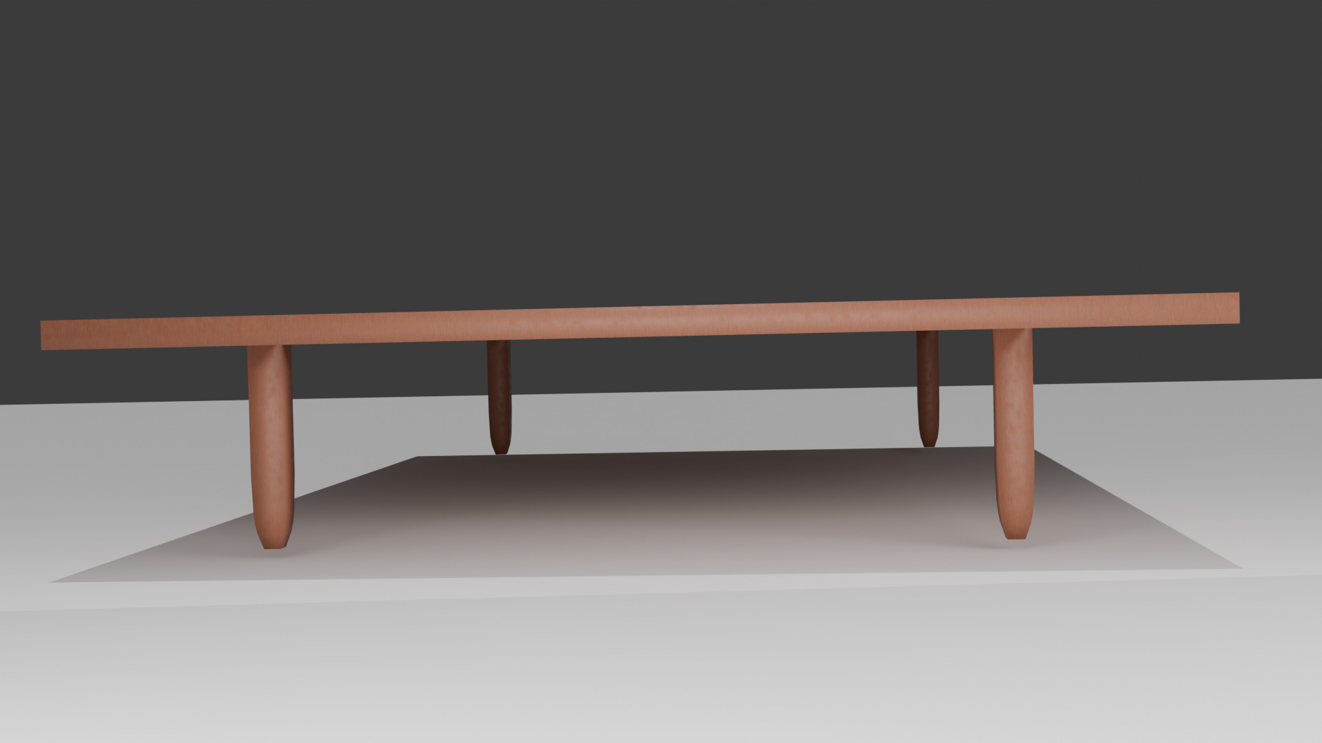 Low Wooden Table Low-poly 3D model_6