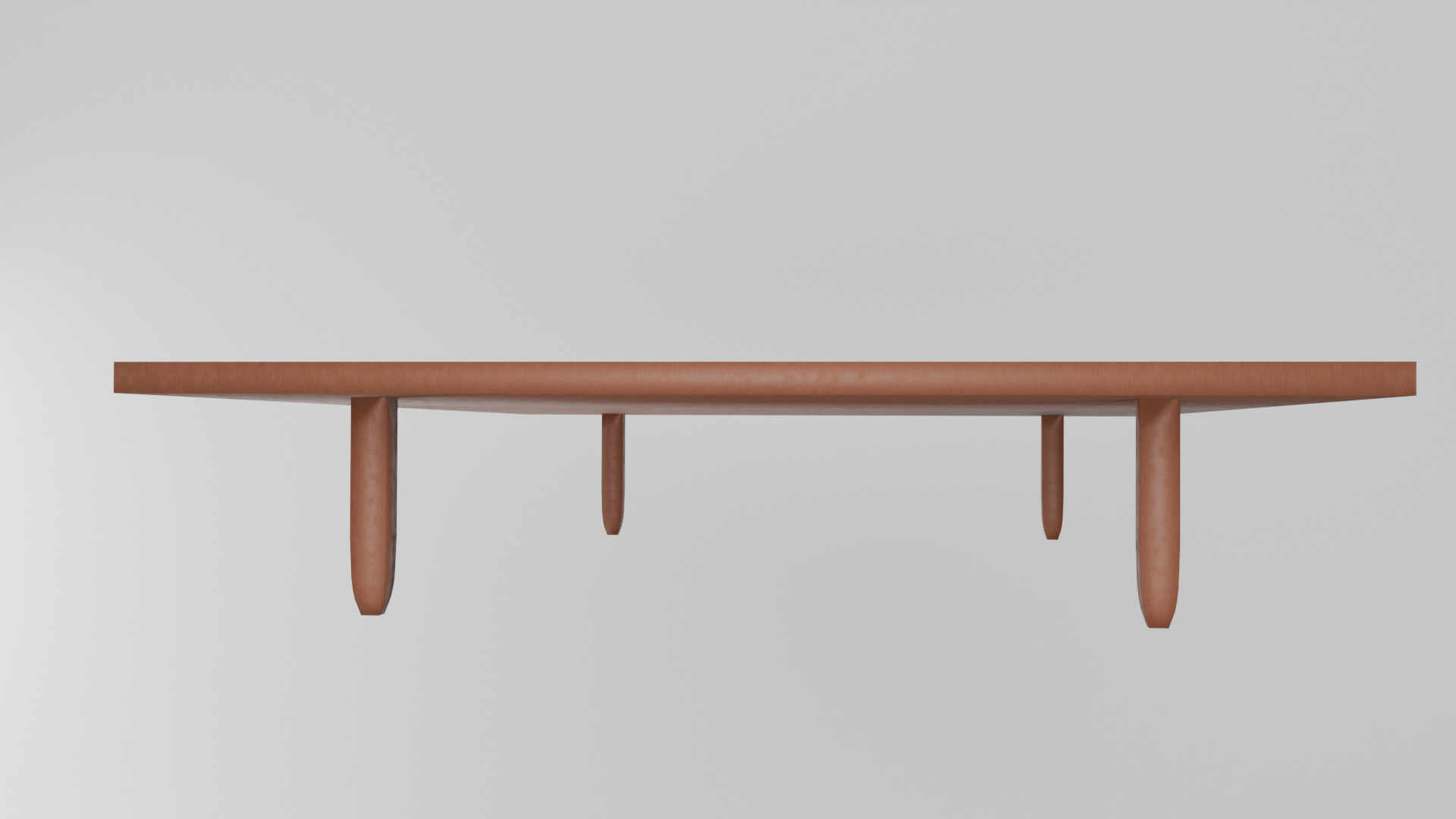 Low Wooden Table Low-poly 3D model_4