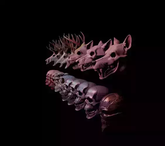 Skulls Megapack 3D print model