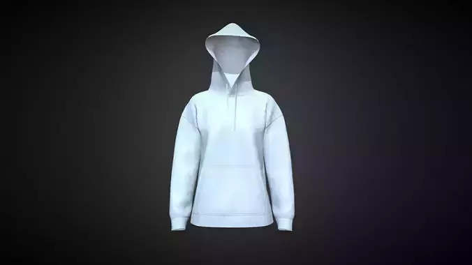 Girls Hoodie - Blue in Low Poly