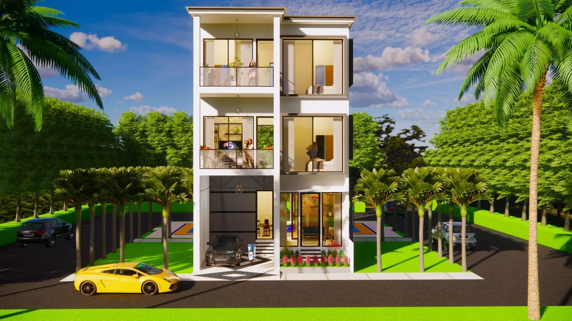 modern minimalis house 3D model