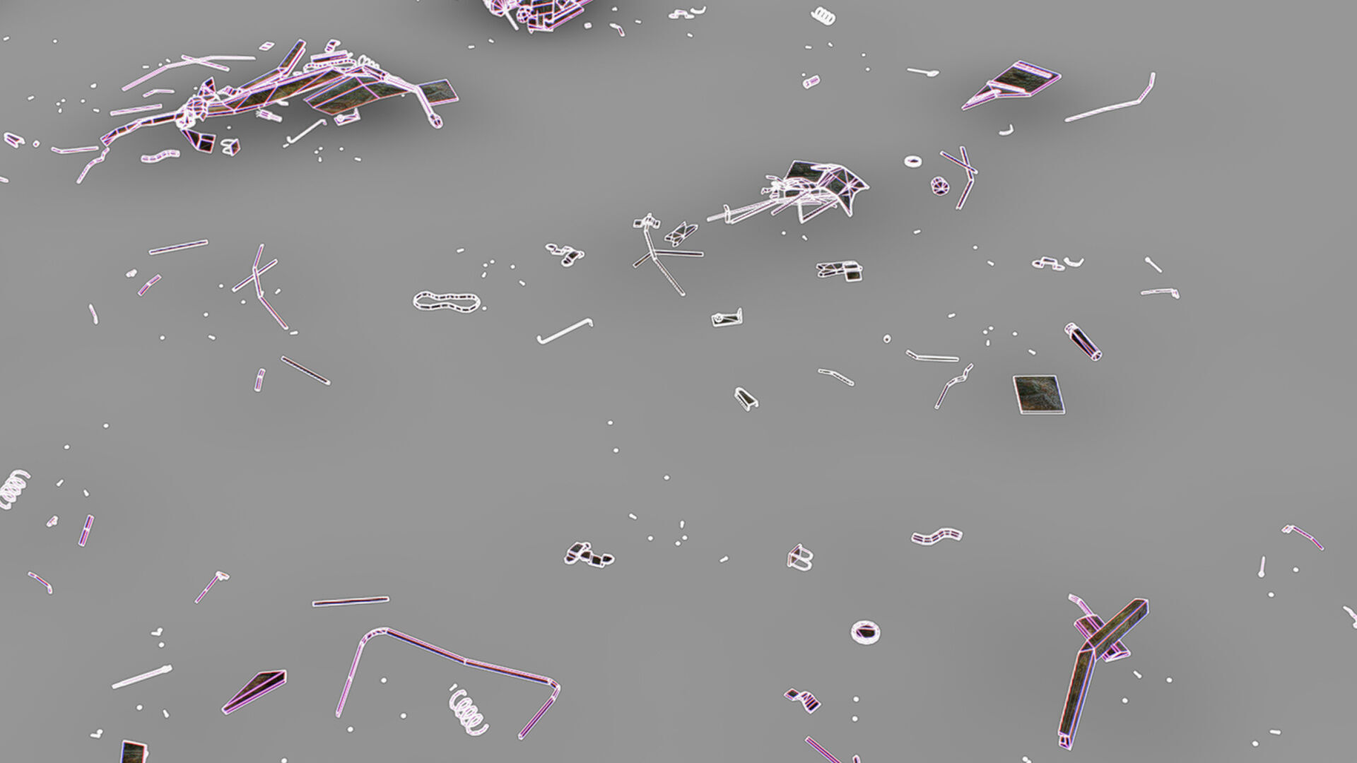 Rusty Metal Debris Car Truck Parts Pipe Door Bolt Lowpoly Low-poly 3D model_18