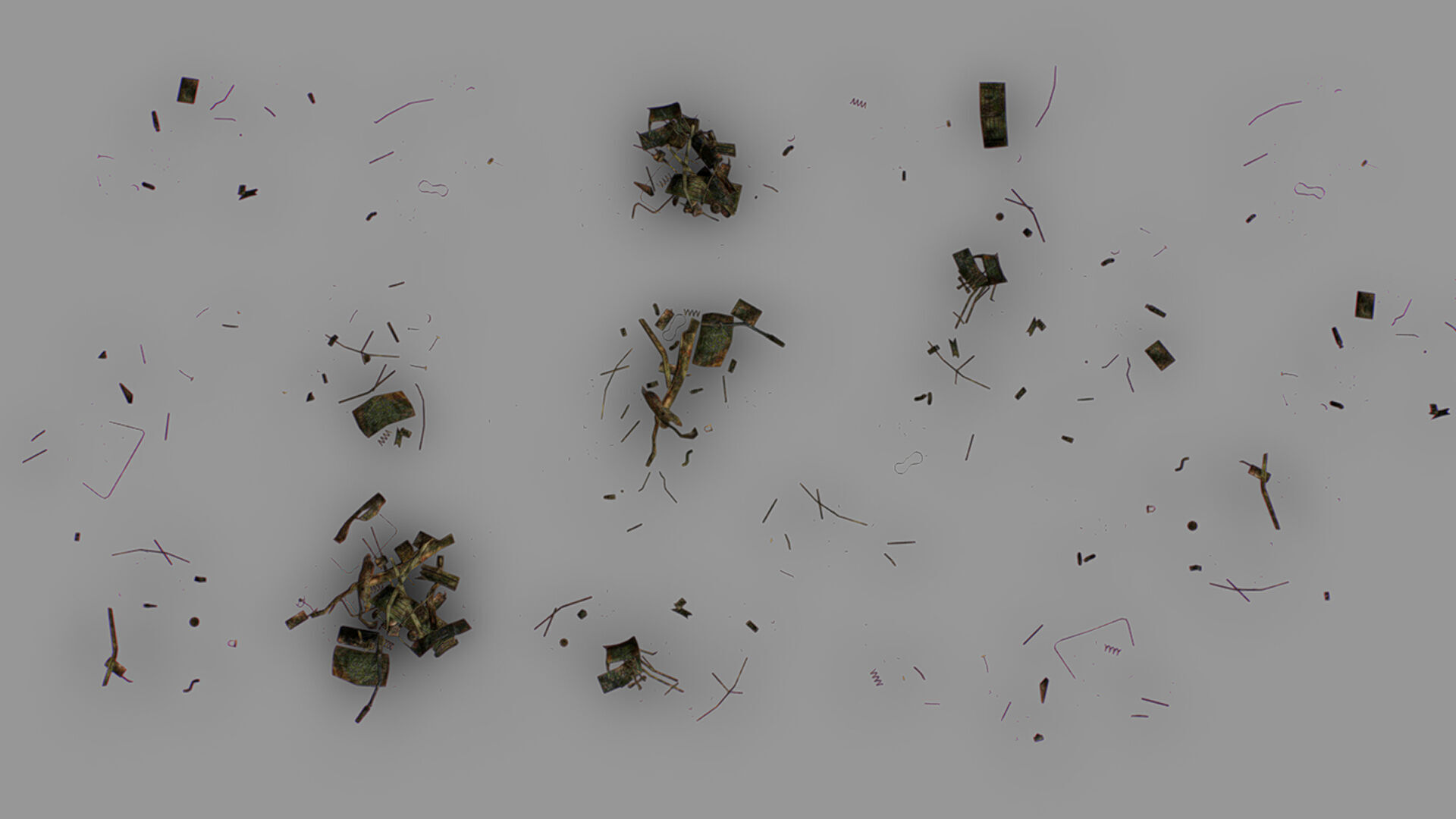 Rusty Metal Debris Car Truck Parts Pipe Door Bolt Lowpoly Low-poly 3D model_5