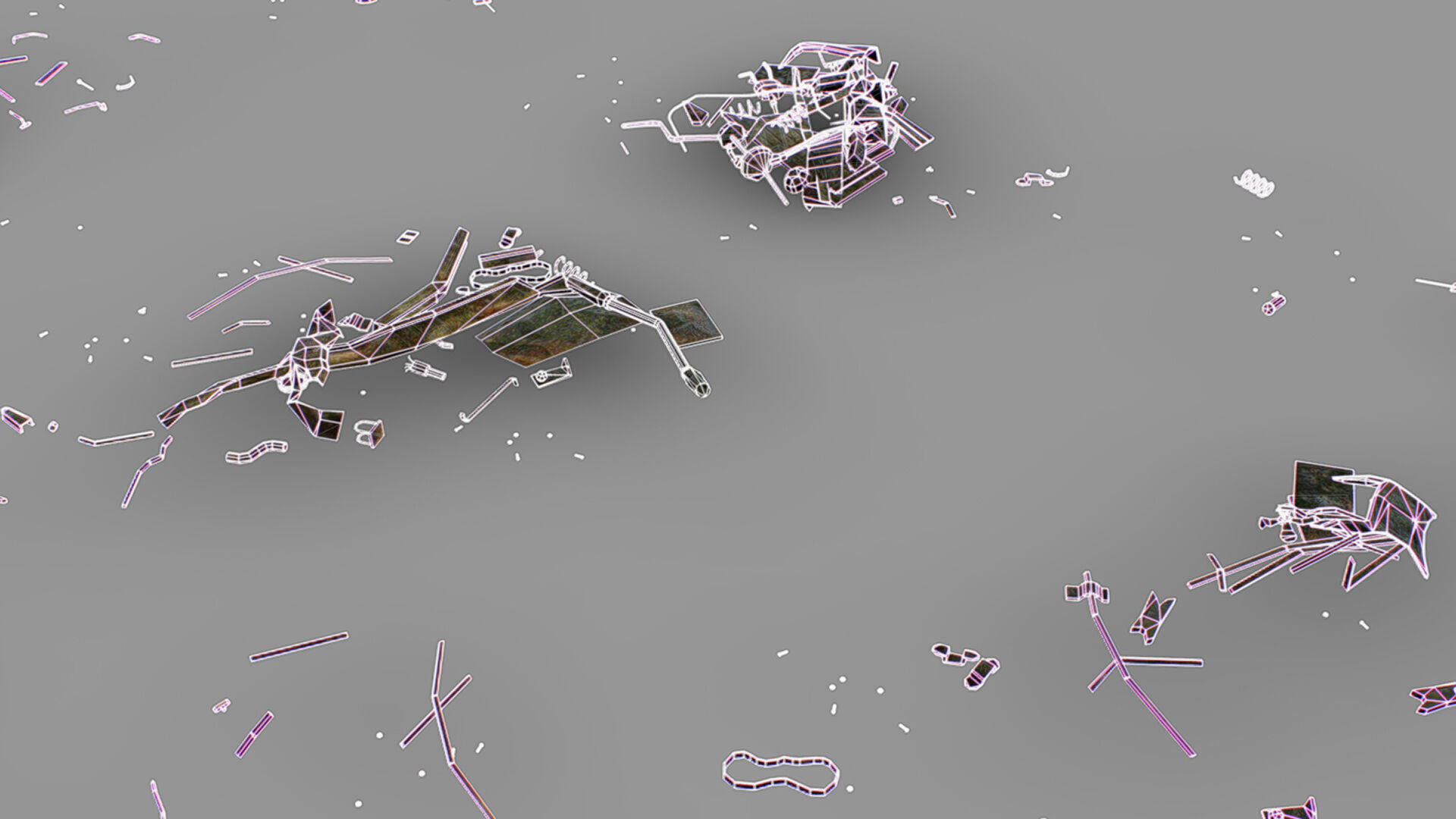 Rusty Metal Debris Car Truck Parts Pipe Door Bolt Lowpoly Low-poly 3D model_17