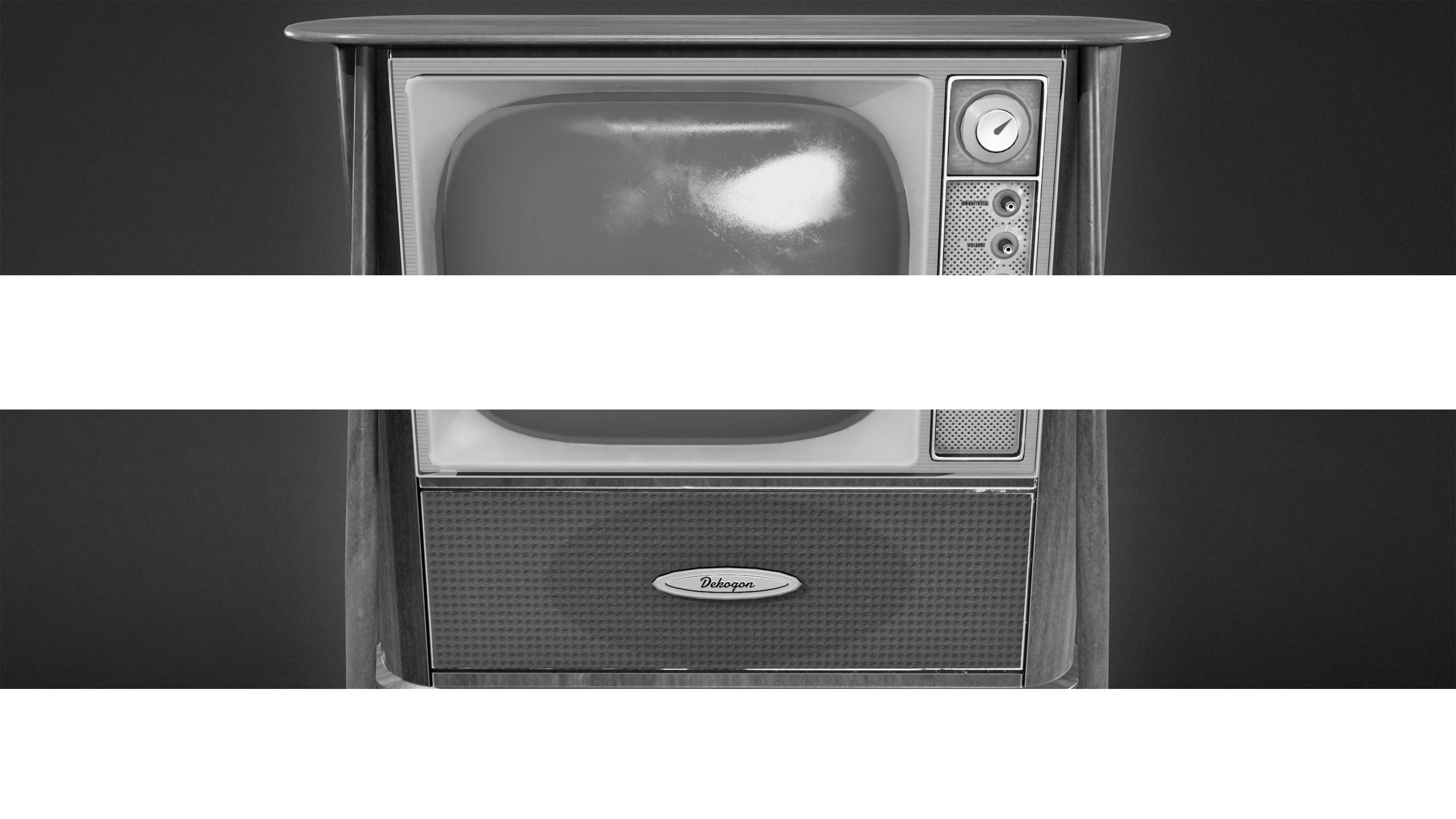 MIDCENTURY - Television 10 - LOW POLY Low-poly 3D model_1
