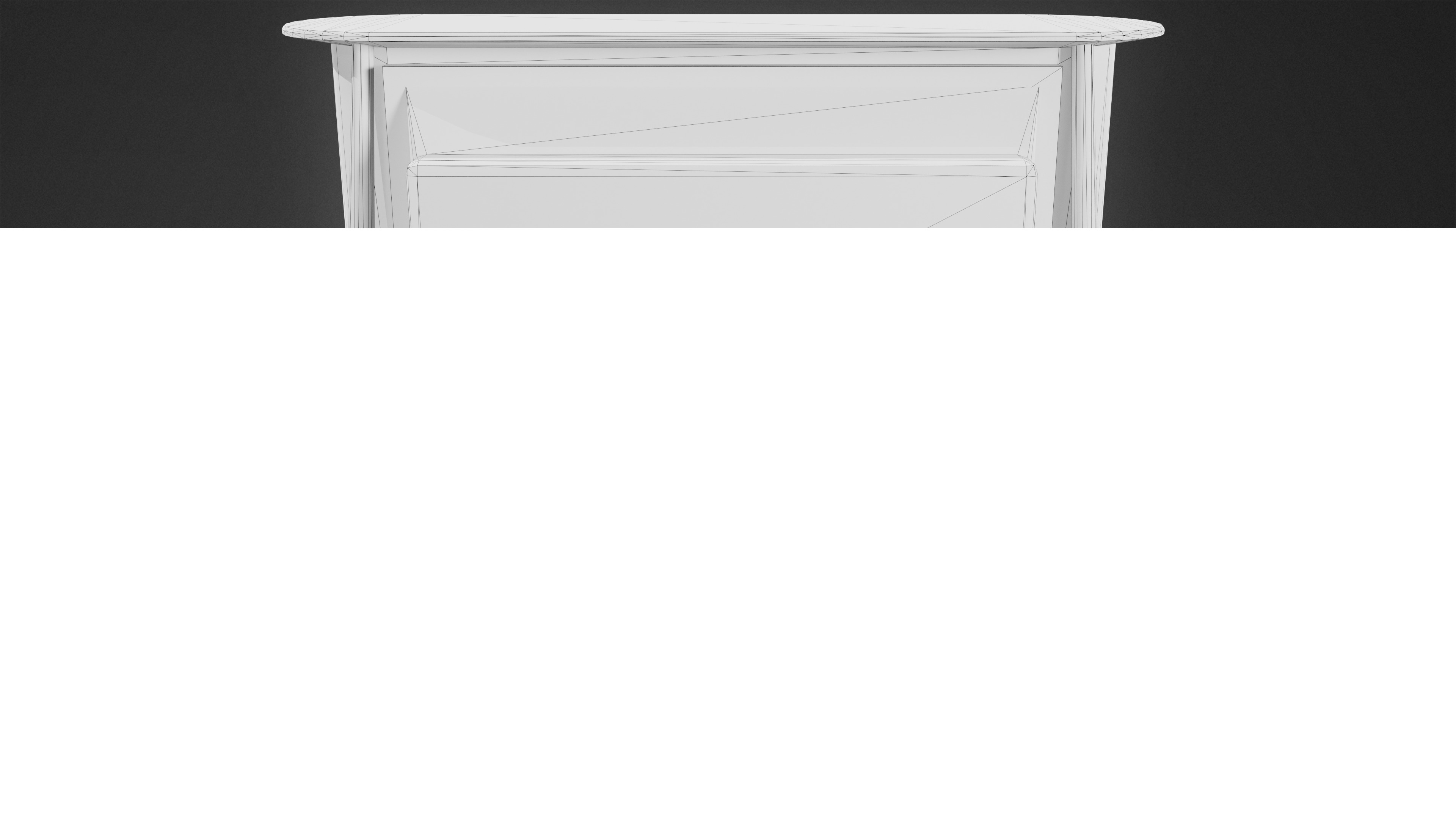 MIDCENTURY - Television 10 - LOW POLY Low-poly 3D model_9