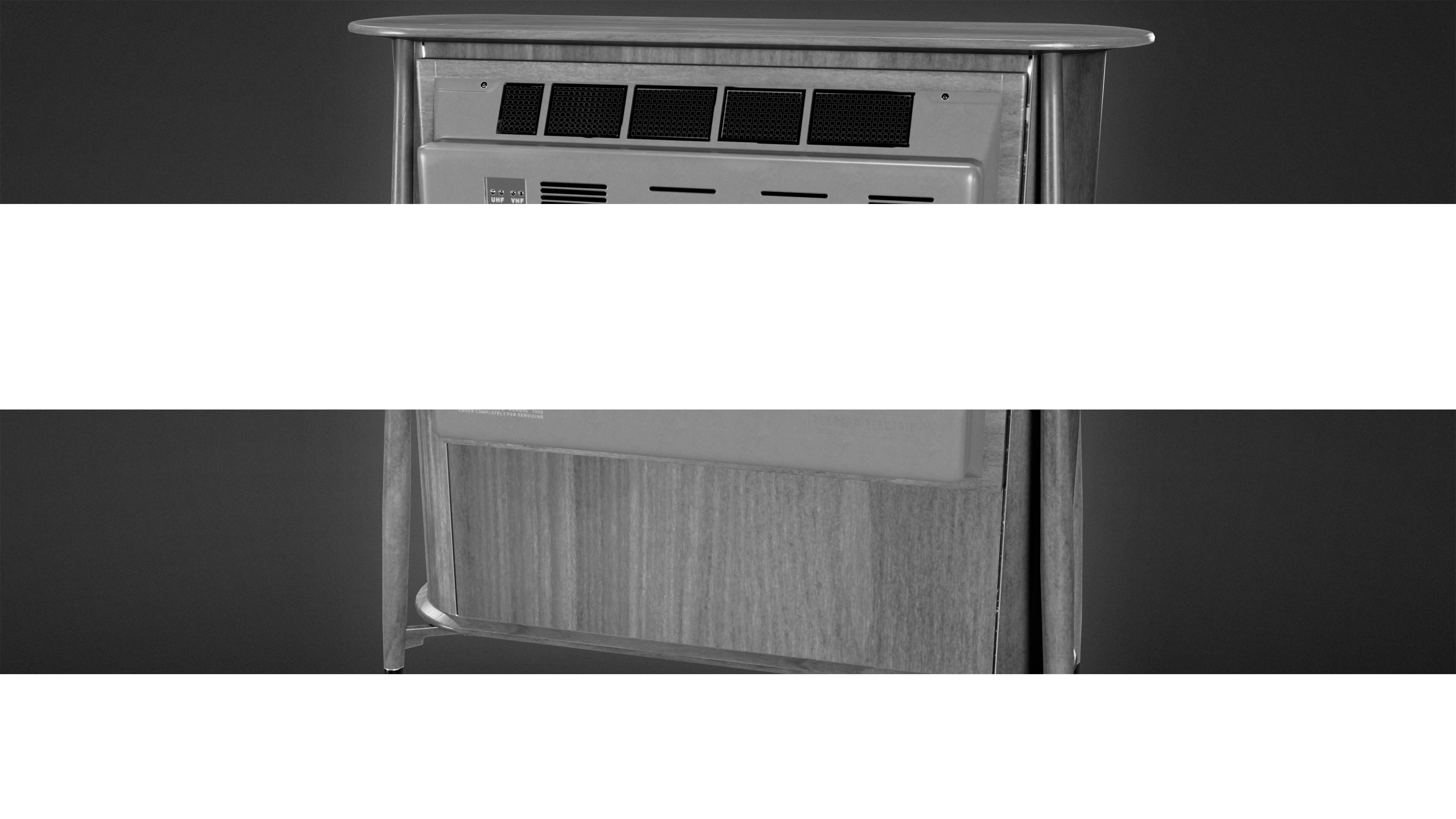 MIDCENTURY - Television 10 - LOW POLY Low-poly 3D model_3