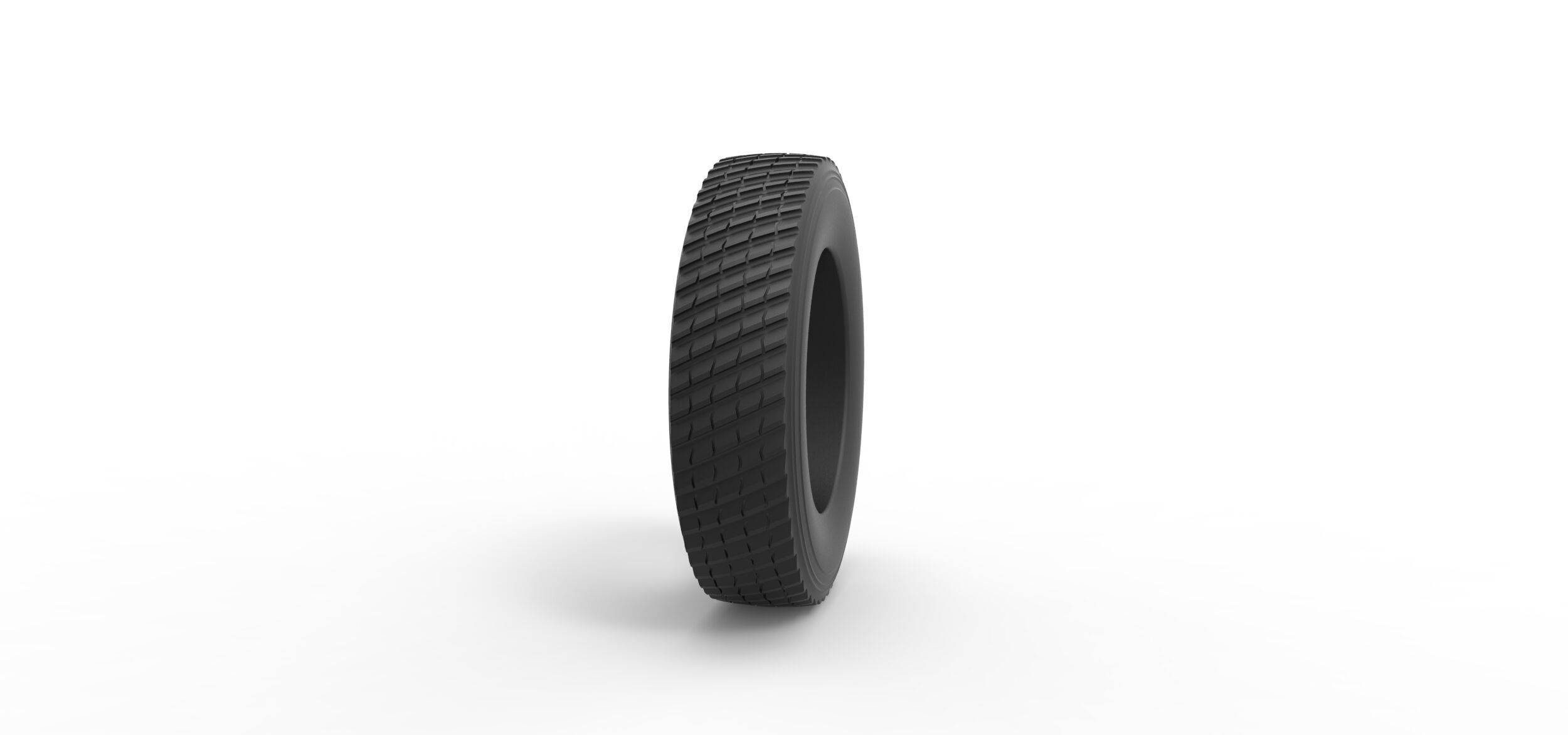 Semi truck pulling tire Scale 1 to 25 3D print model_2