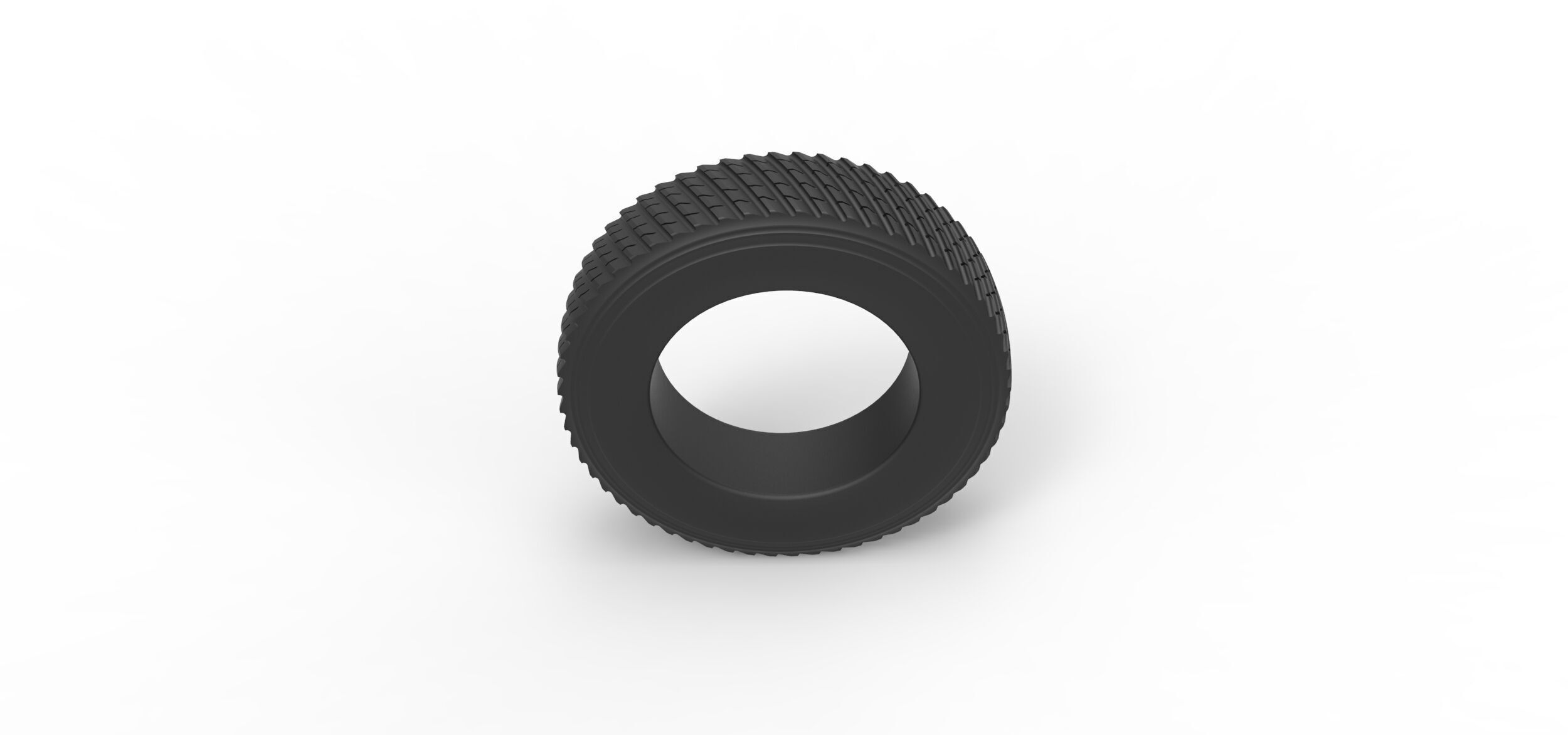 Semi truck pulling tire Scale 1 to 25 3D print model_5