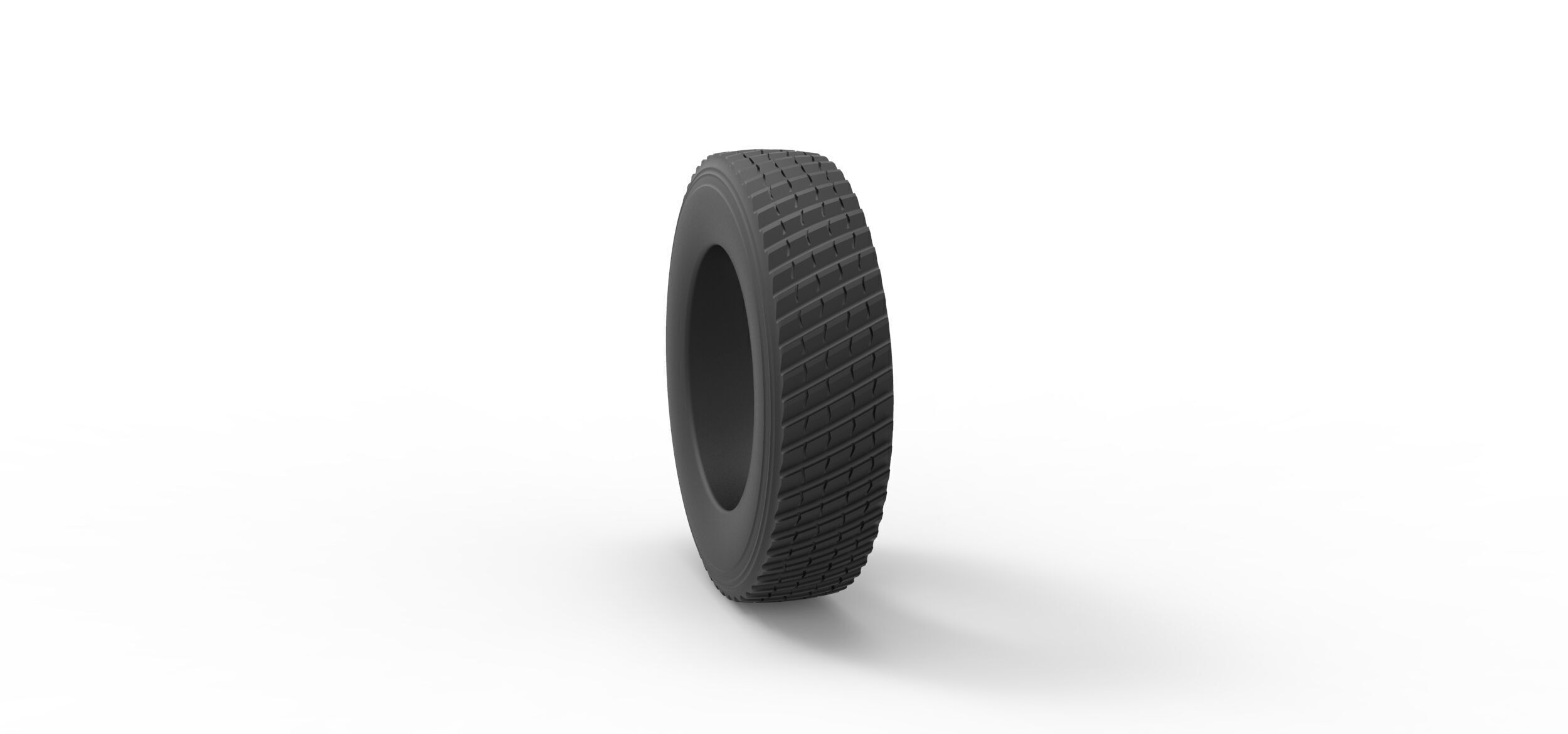 Semi truck pulling tire Scale 1 to 25 3D print model_7