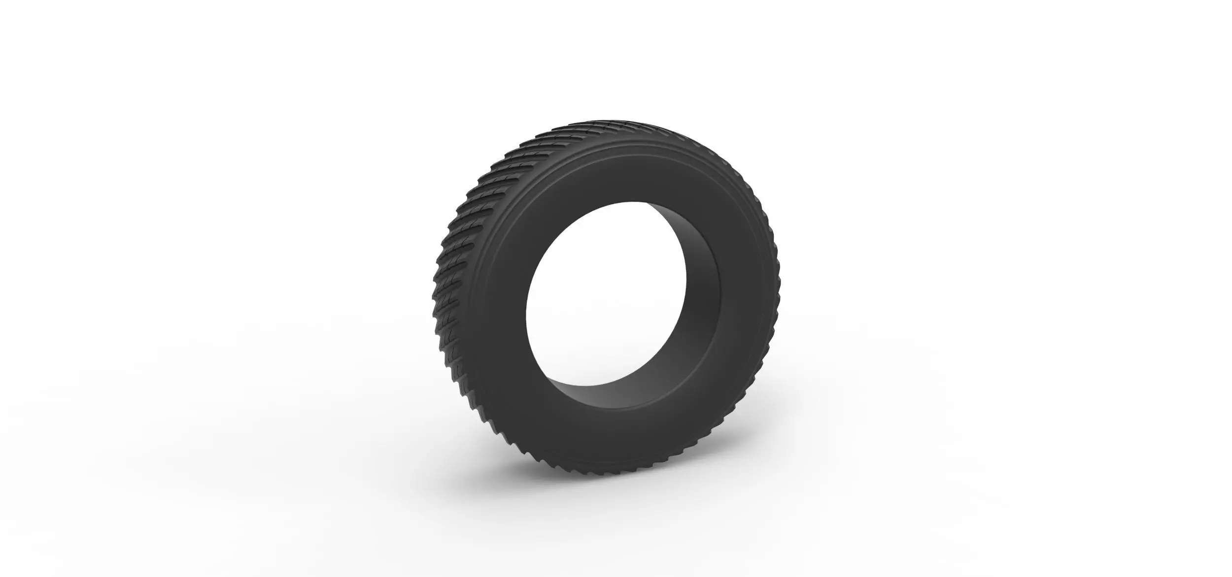 Semi truck pulling tire Scale 1 to 25 3D print model_0