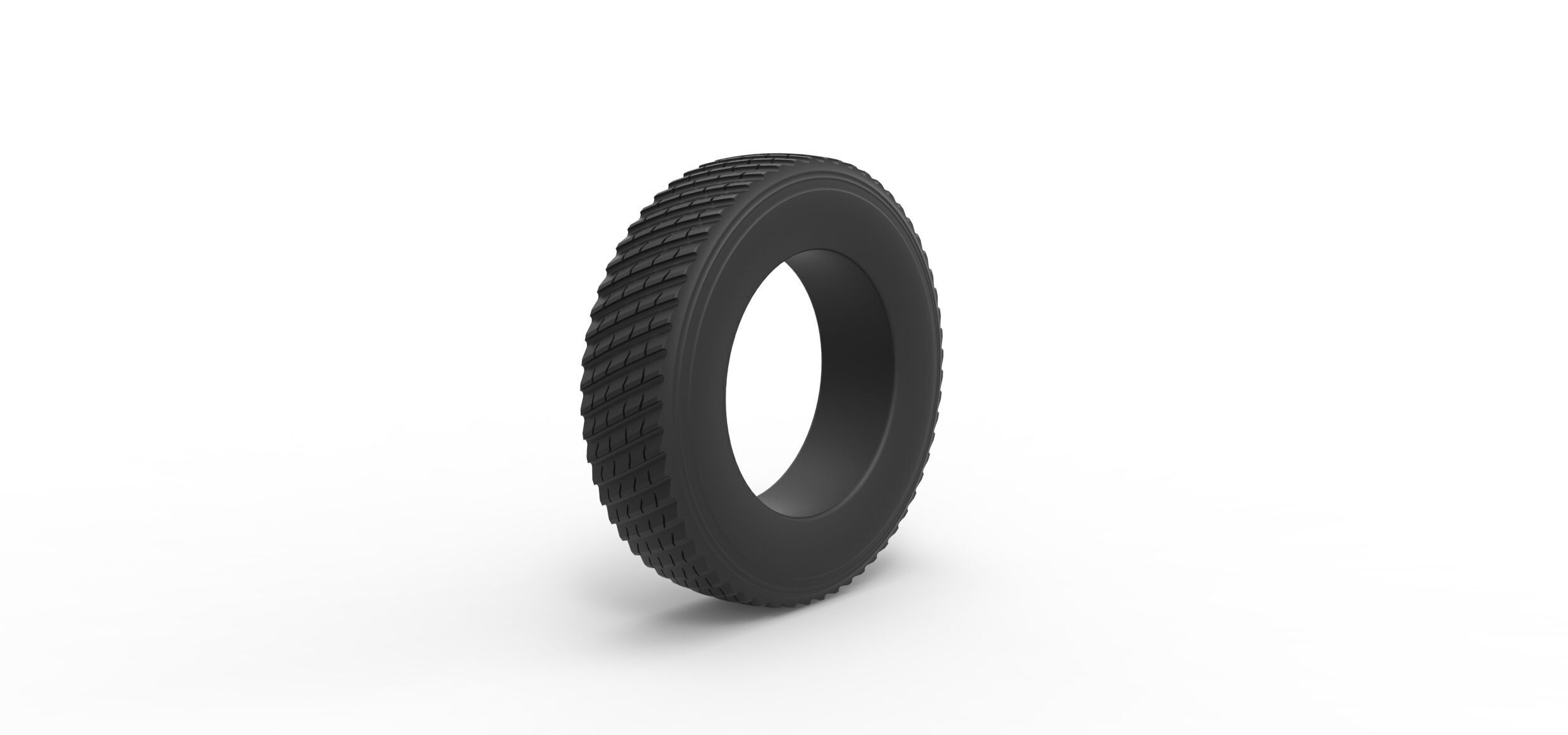 Semi truck pulling tire Scale 1 to 25 3D print model_1