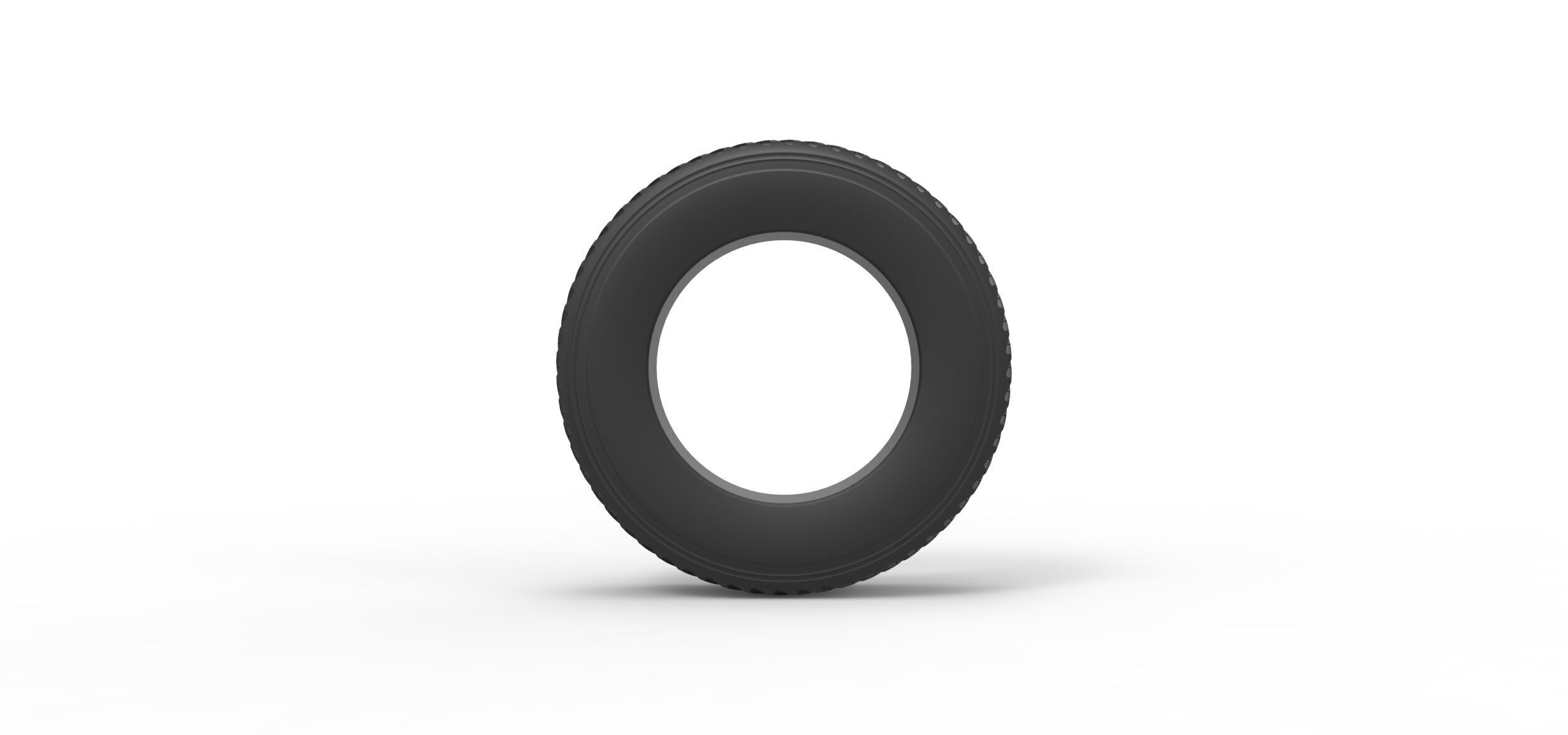 Semi truck pulling tire Scale 1 to 25 3D print model_4