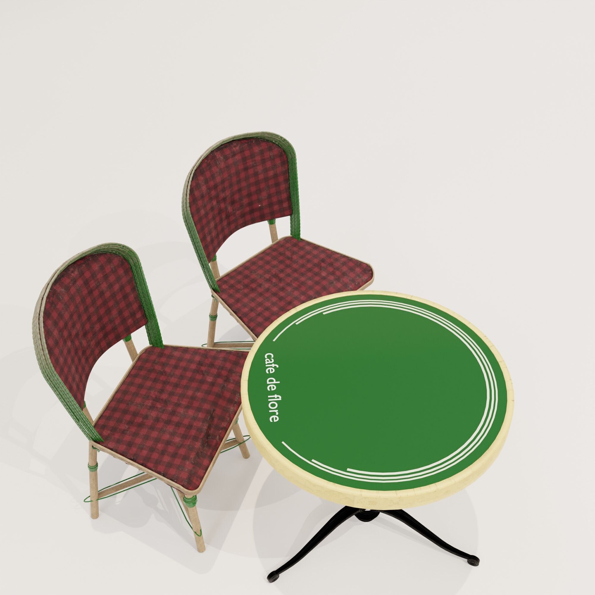 cafe de flore paris 3D model_23