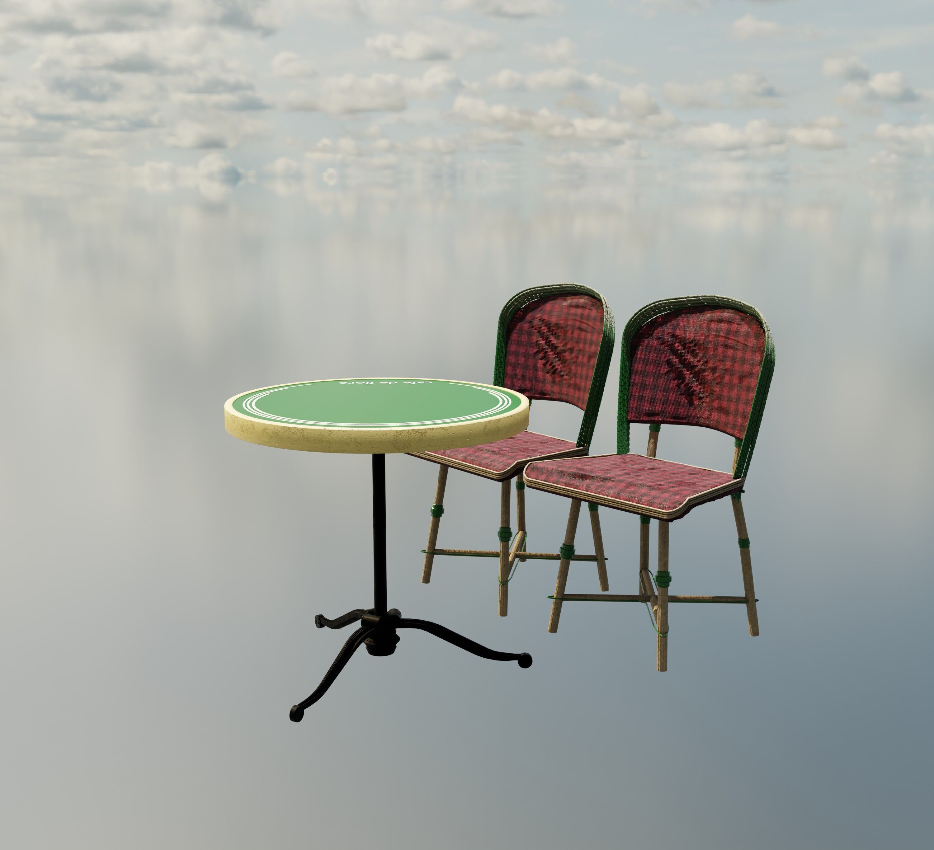 cafe de flore paris 3D model_28
