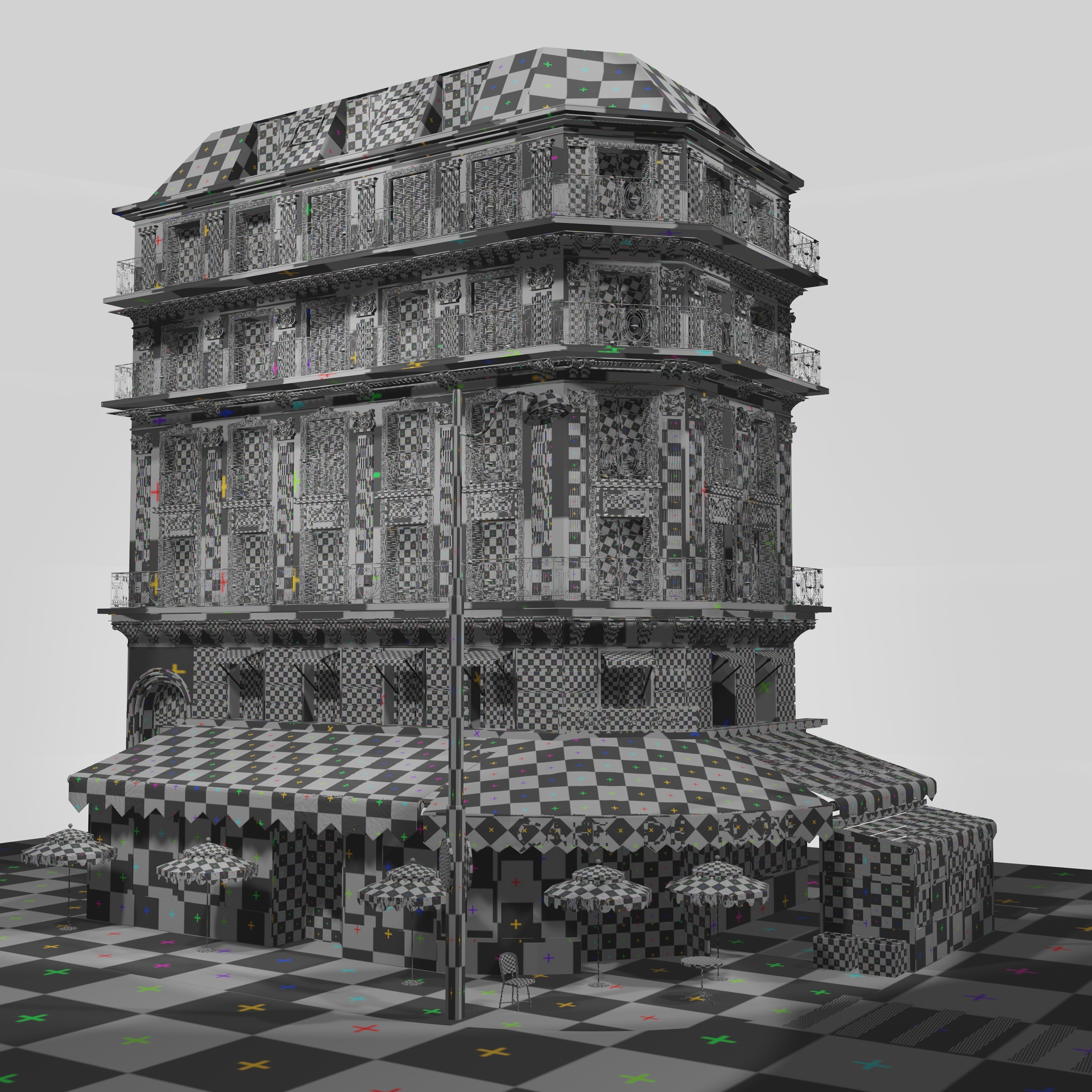 cafe de flore paris 3D model_15