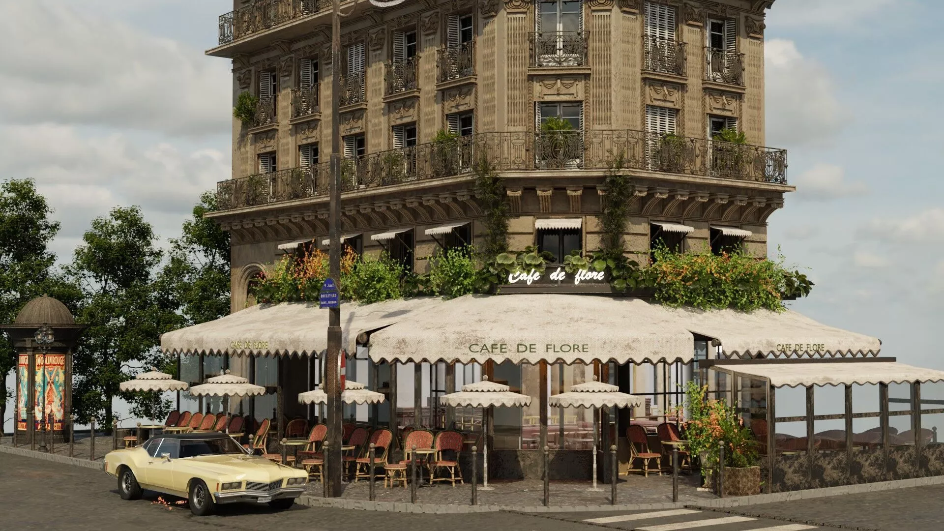 cafe de flore paris 3D model