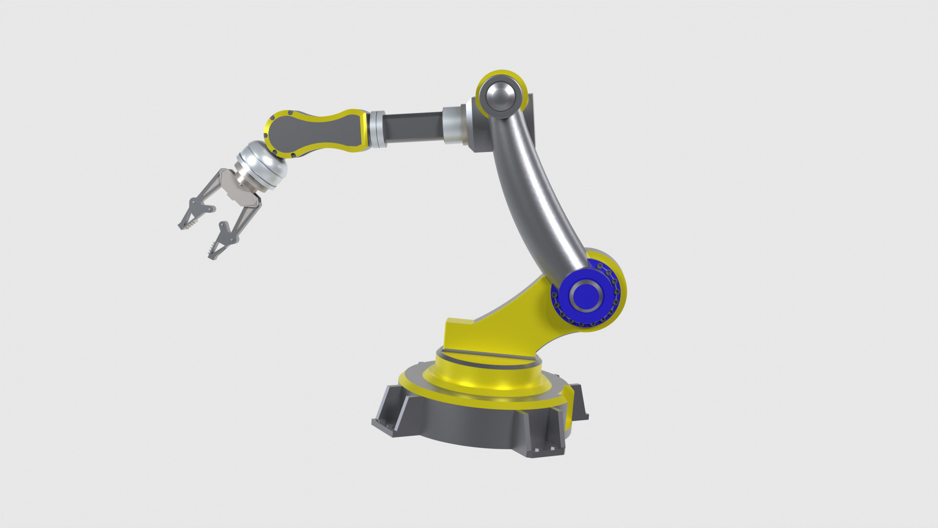 Robotic arm machine  3D model_3