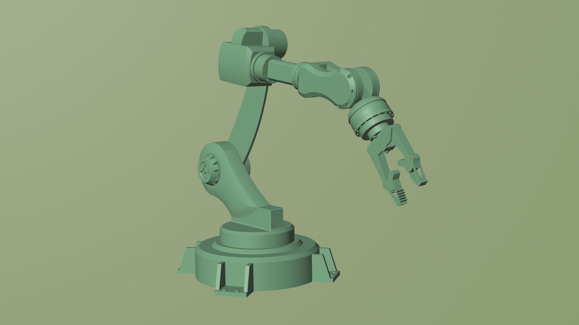 Robotic arm machine  3D model_7