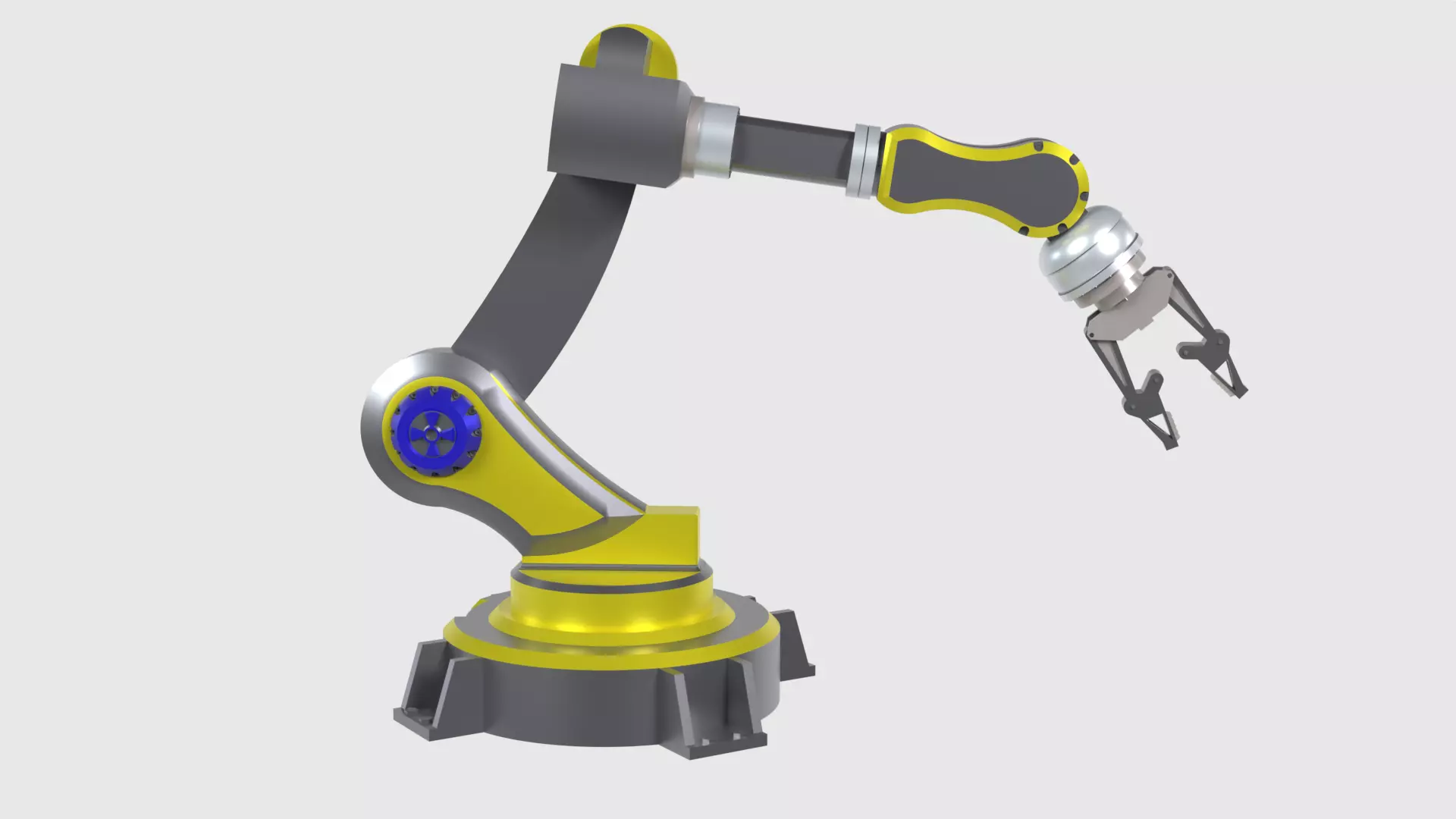 Robotic arm machine  3D model_0