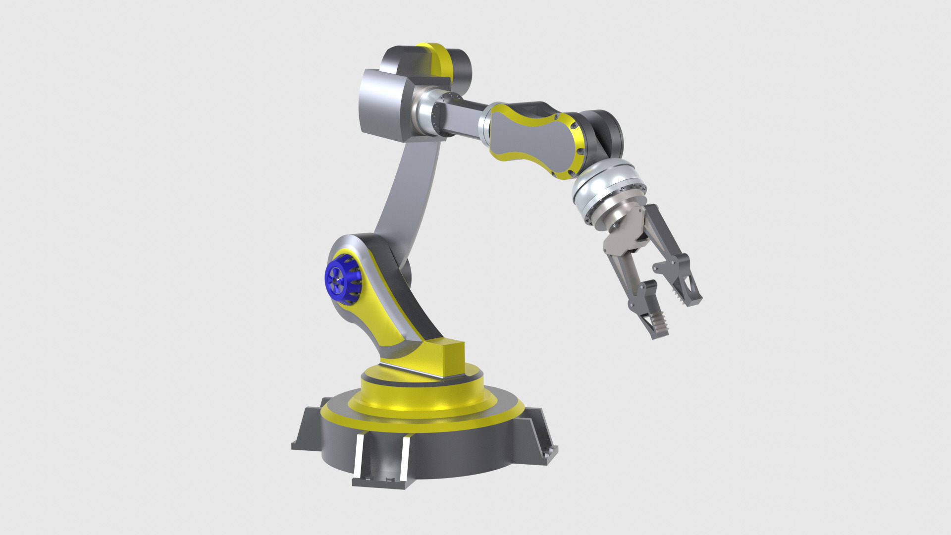 Robotic arm machine  3D model_5