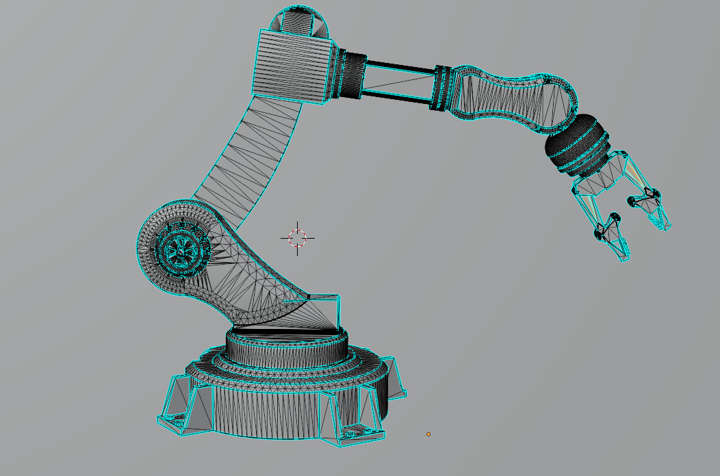 Robotic arm machine  3D model_6