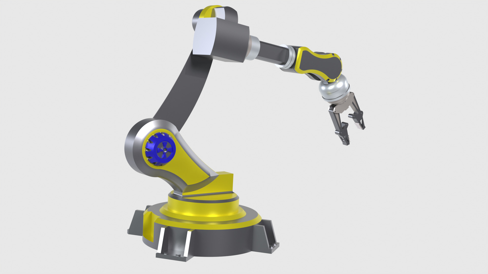 Robotic arm machine  3D model_2