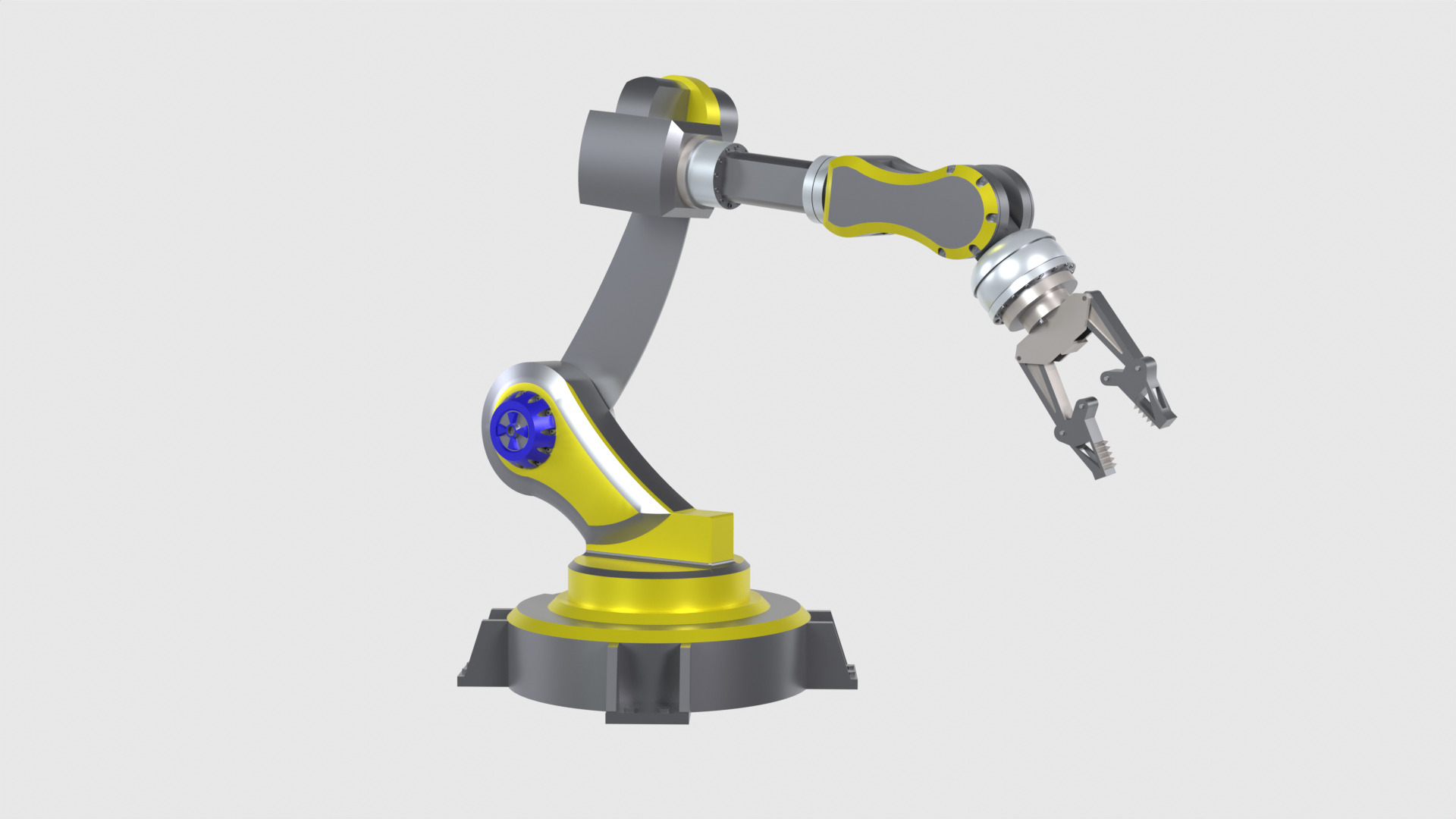 Robotic arm machine  3D model_1