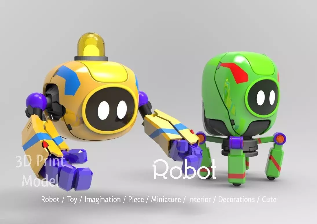 a cute robot Free 3D print model_0