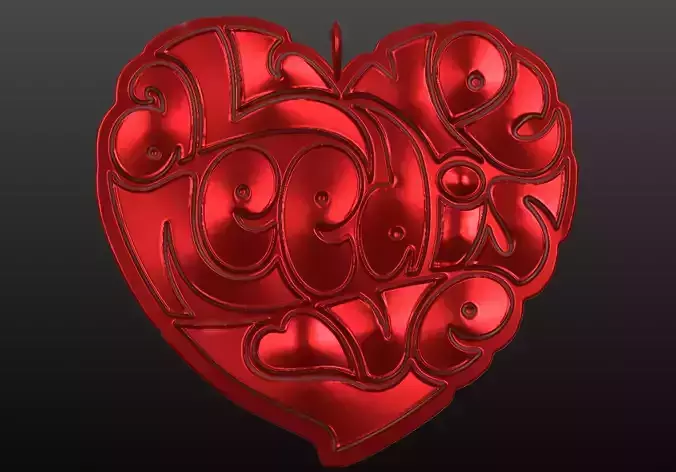 3d model Romantic heart design CNC gifts love decor