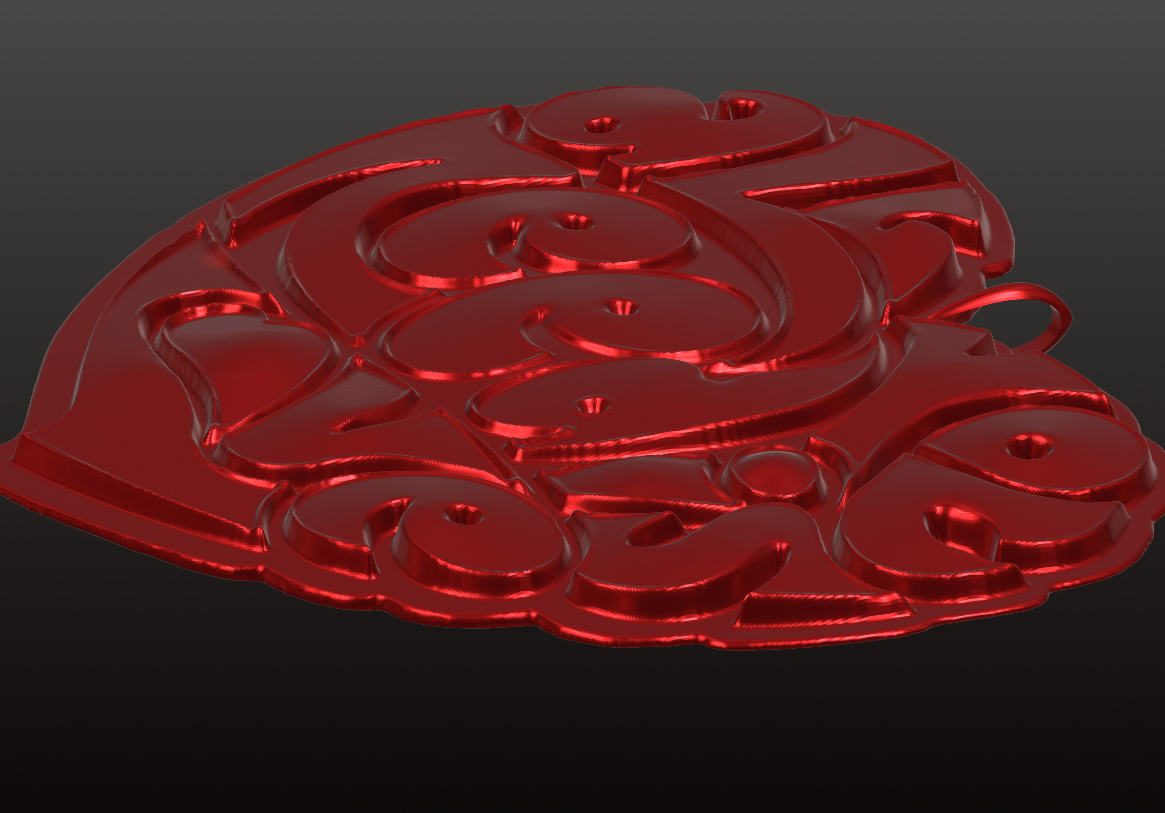 3d model Romantic heart design CNC gifts love decor 3D print model_6