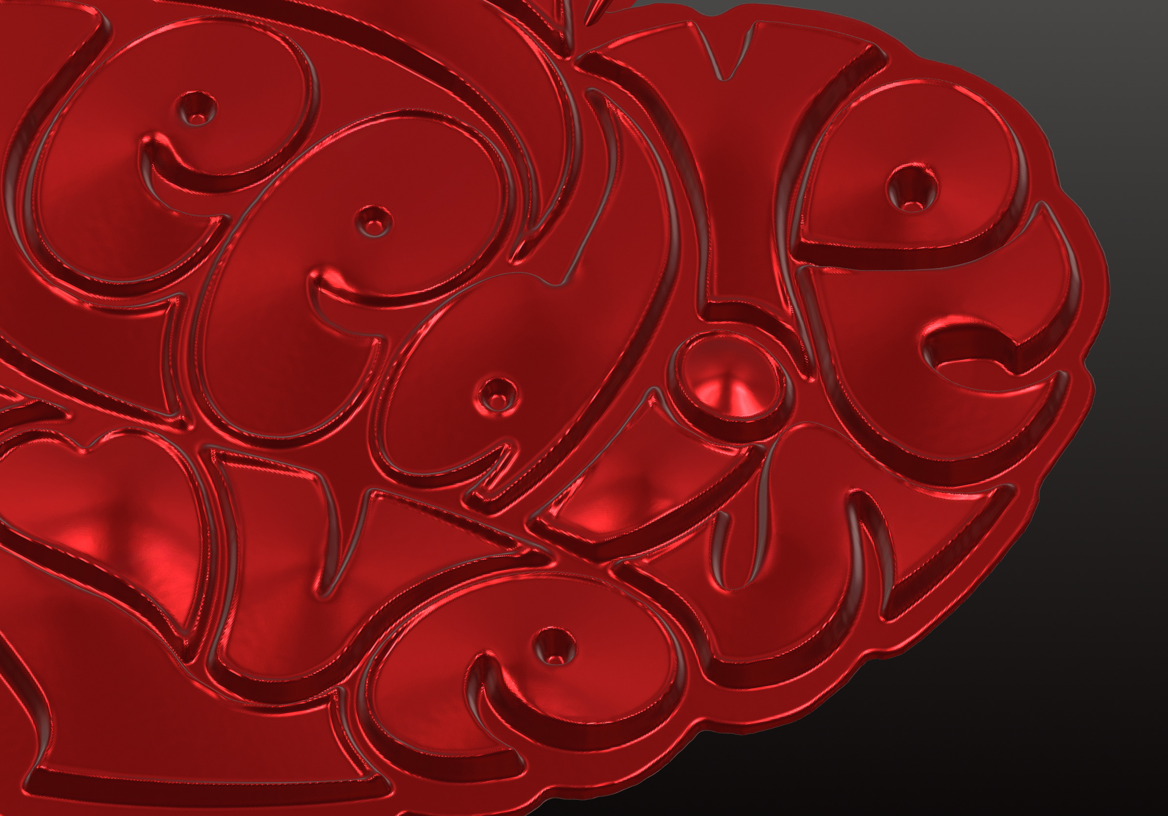 3d model Romantic heart design CNC gifts love decor 3D print model_2