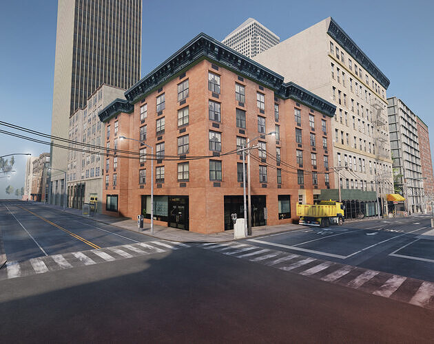 New york lowpoly building Low-poly 3D model