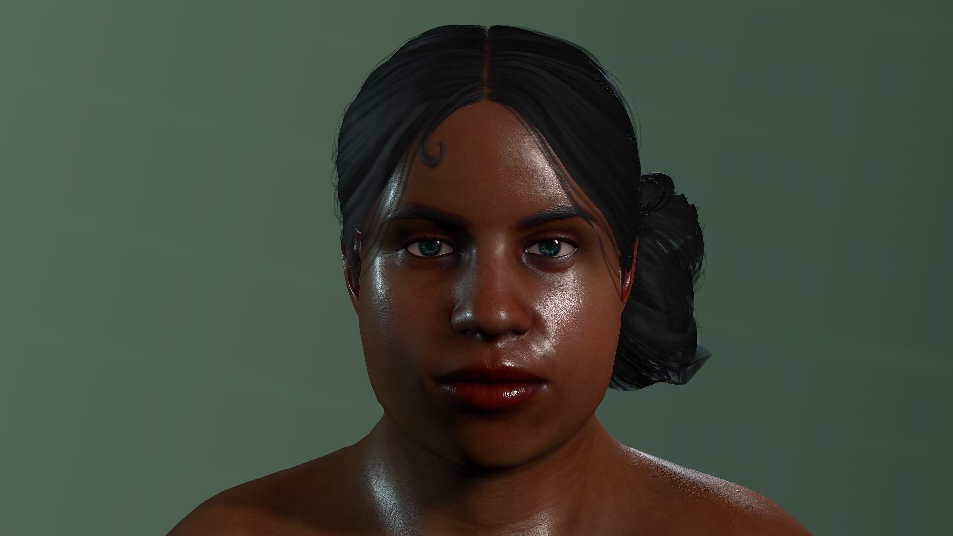 3D model Naked Fat Black Woman VR / AR / low-poly CGTrader