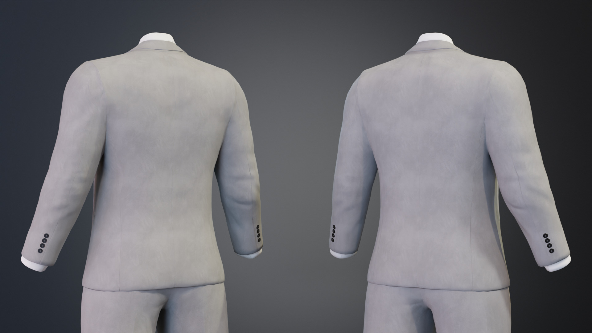 Classic Men Formal Suit Animation and Game Ready Low-poly 3D model_6