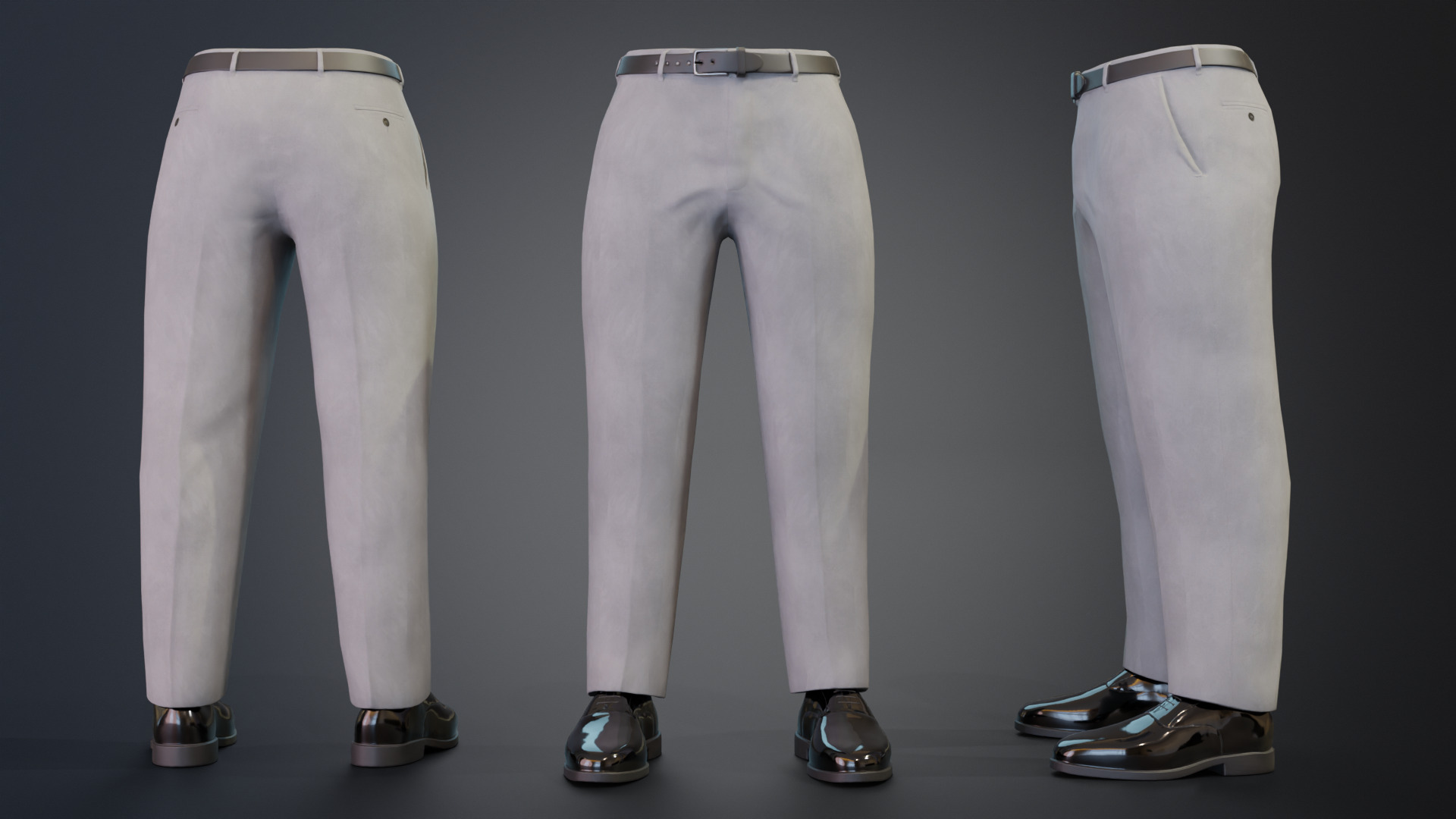 Classic Men Formal Suit Animation and Game Ready Low-poly 3D model_4