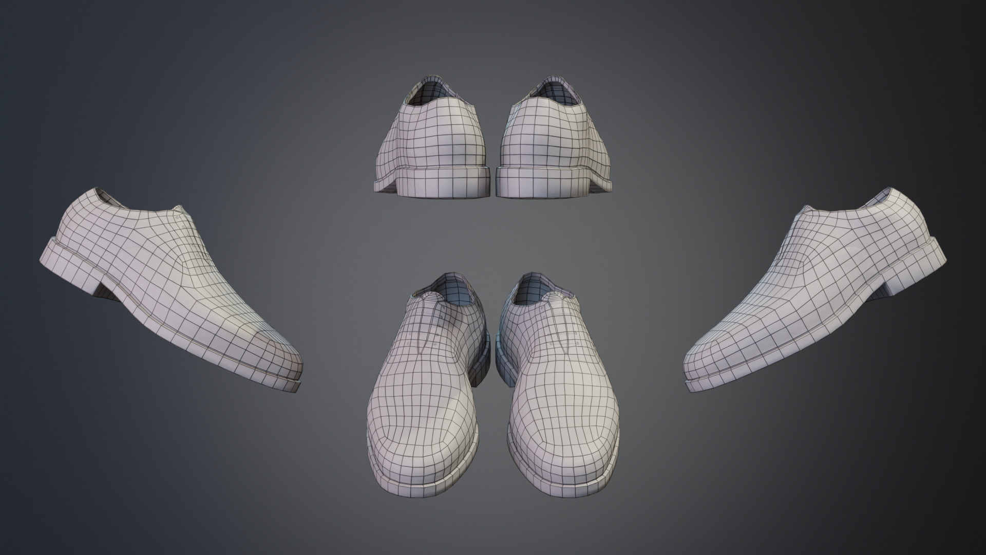 Classic Men Formal Suit Animation and Game Ready Low-poly 3D model_14