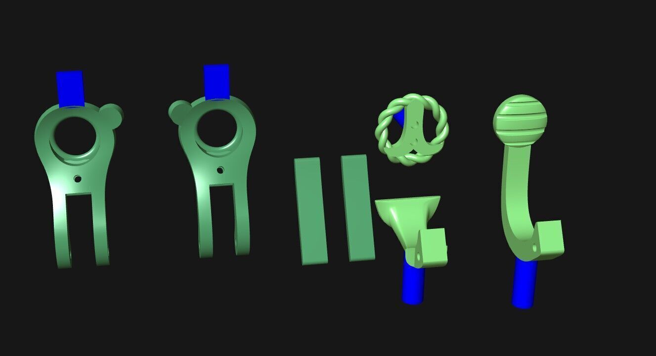 Earring Lock Omega lever Clasp 3D print model_9