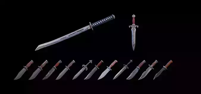 Knife and Dagger Megapack 3D print model
