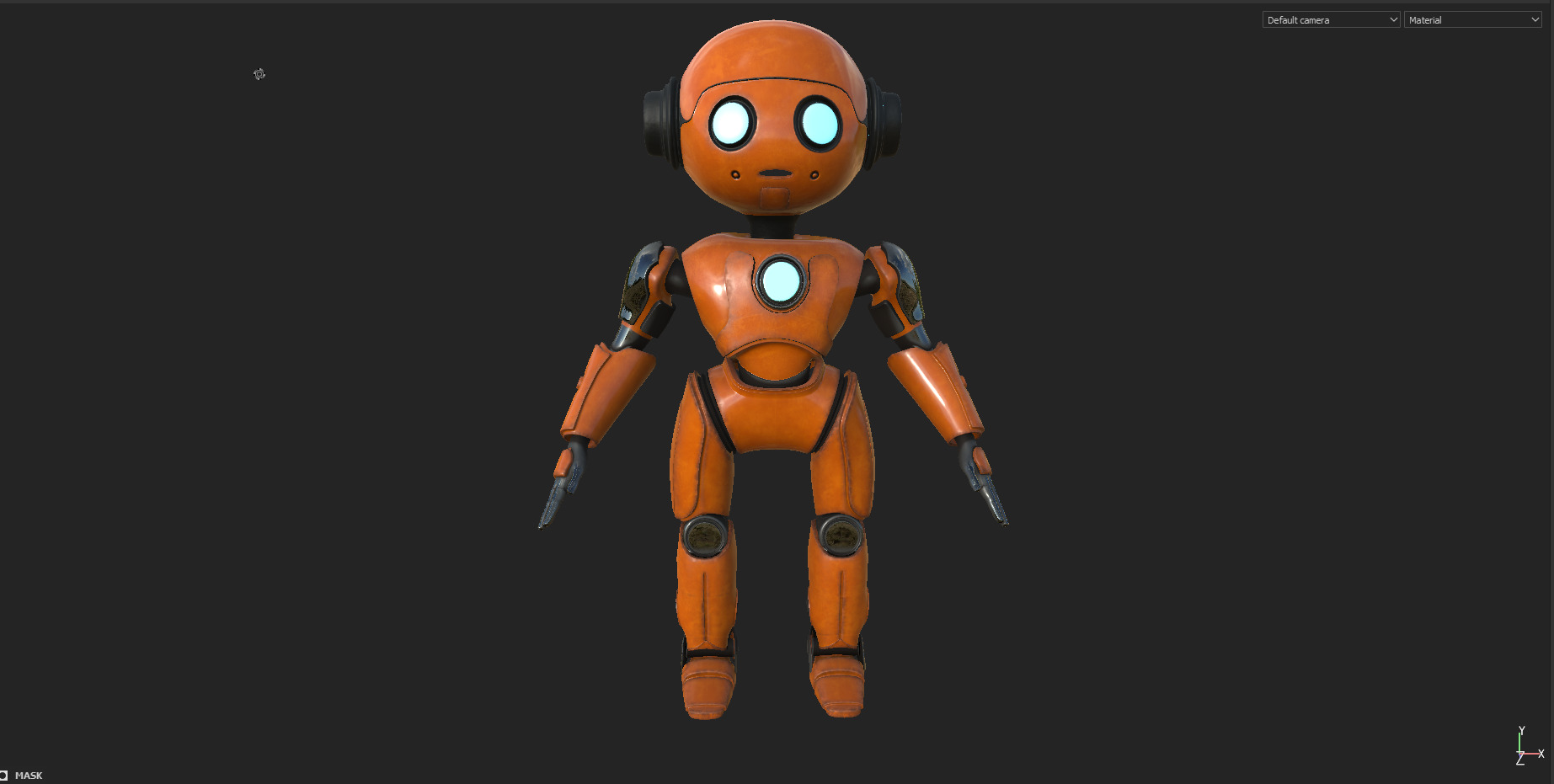 HUMANOID ROBOT Low-poly 3D model_8