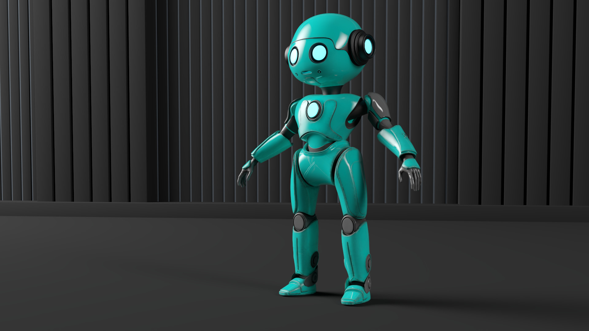 HUMANOID ROBOT Low-poly 3D model_11