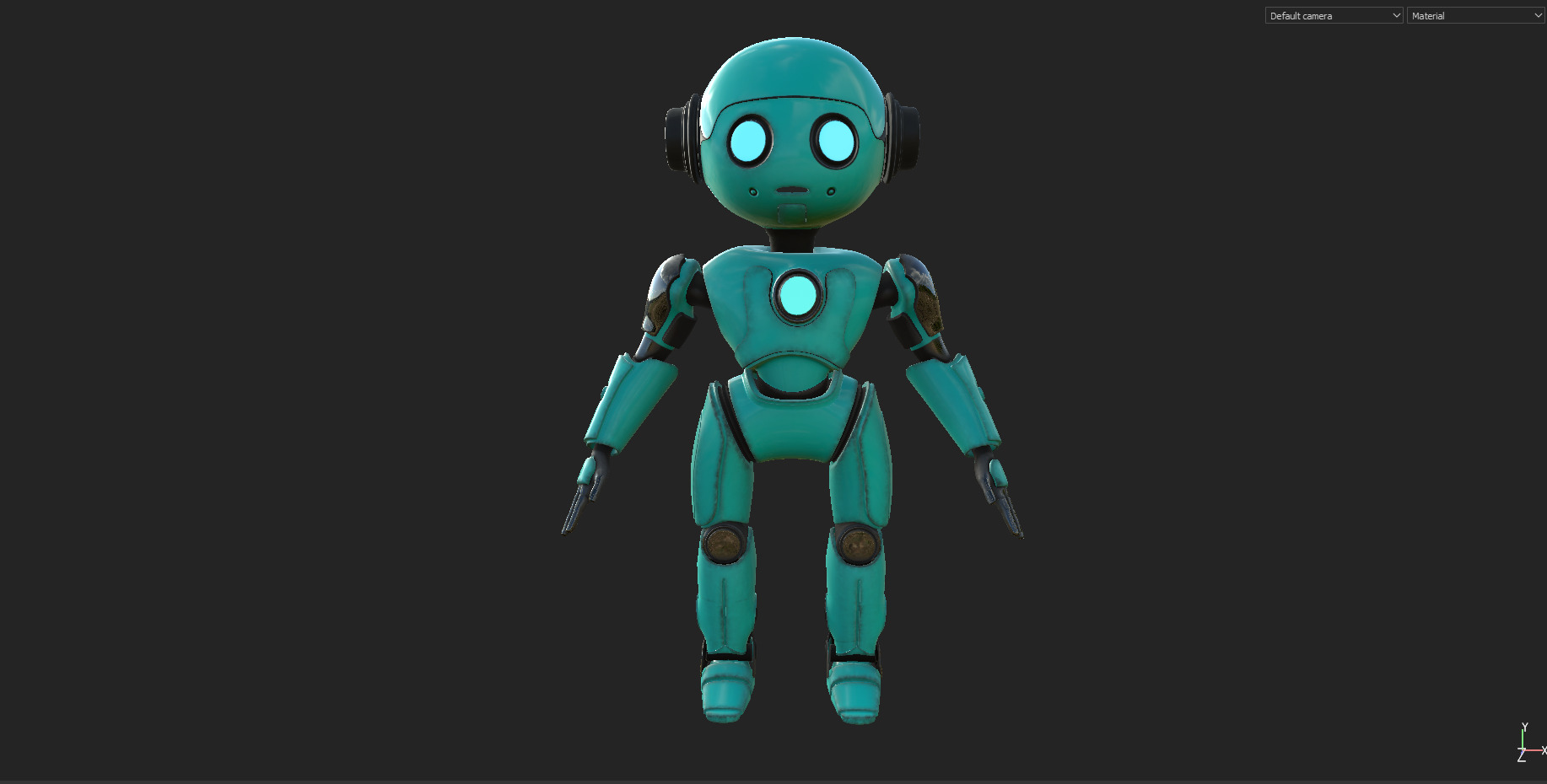 HUMANOID ROBOT Low-poly 3D model_9