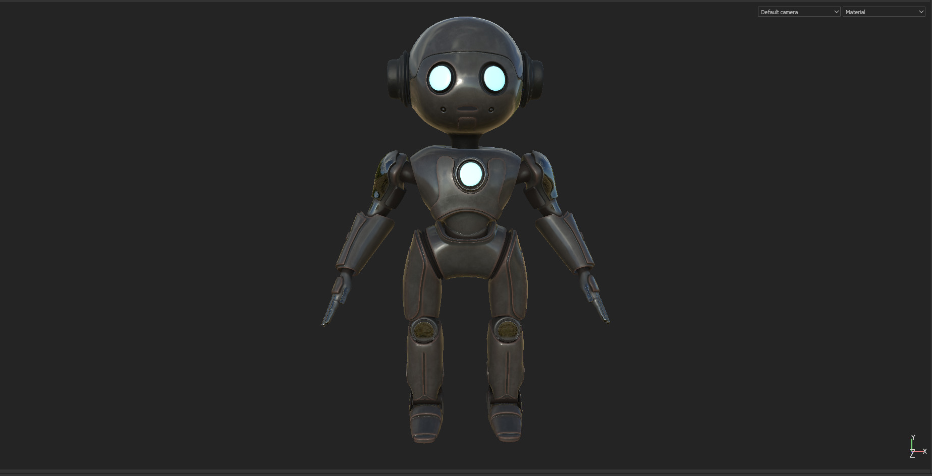 HUMANOID ROBOT Low-poly 3D model_7