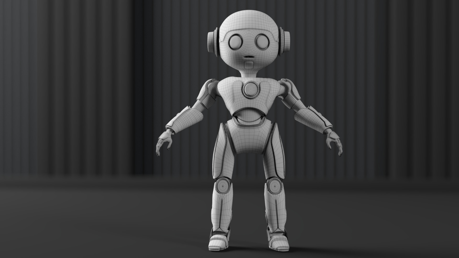 HUMANOID ROBOT Low-poly 3D model_15
